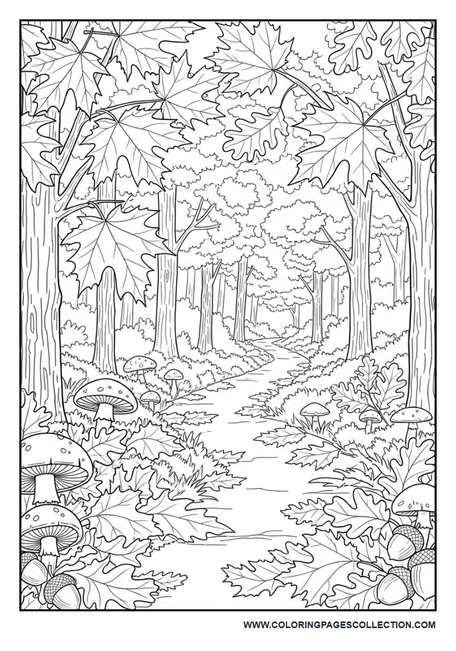 Scenic Autumn Forest Path