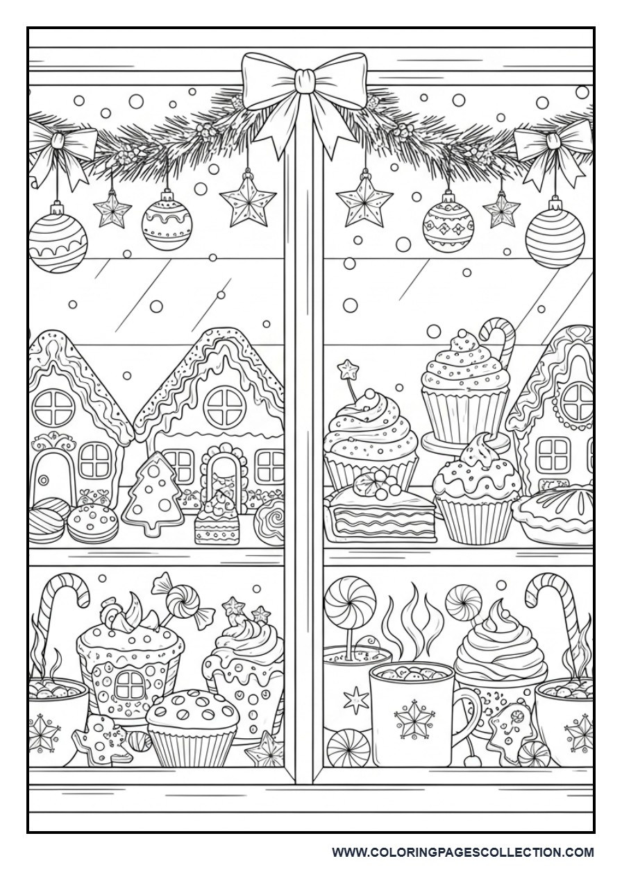 Christmas Bakery Window Display