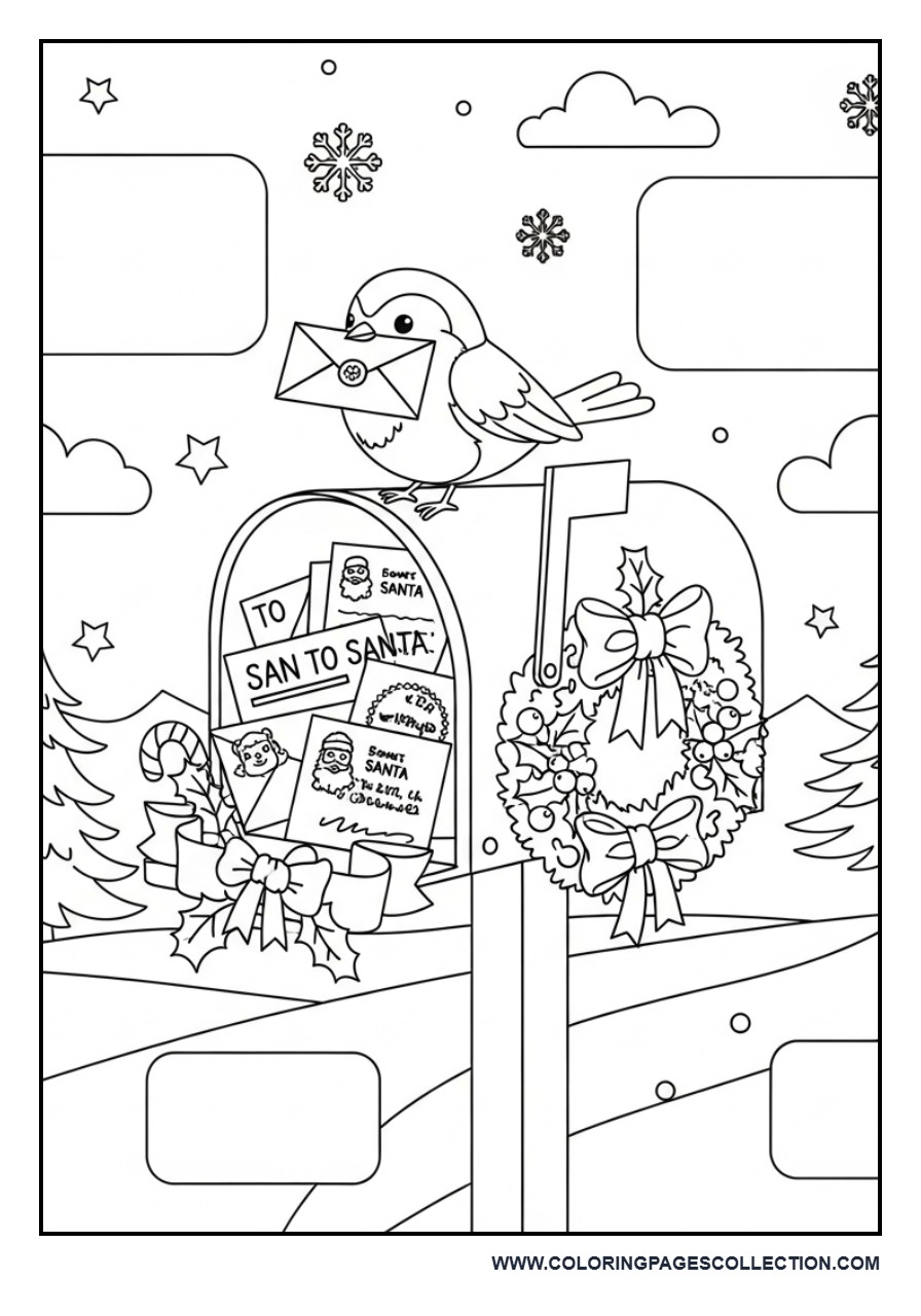 Christmas Mailbox Full of Letters to Santa