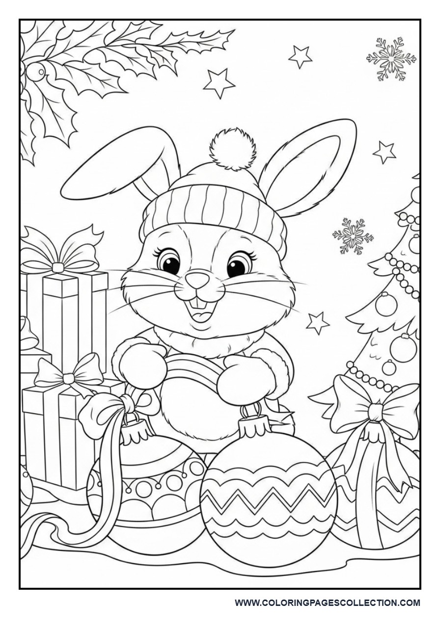 Christmas Rabbit Decorating Ornaments