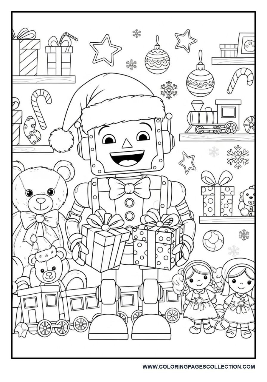 Christmas Toy Robot Celebration