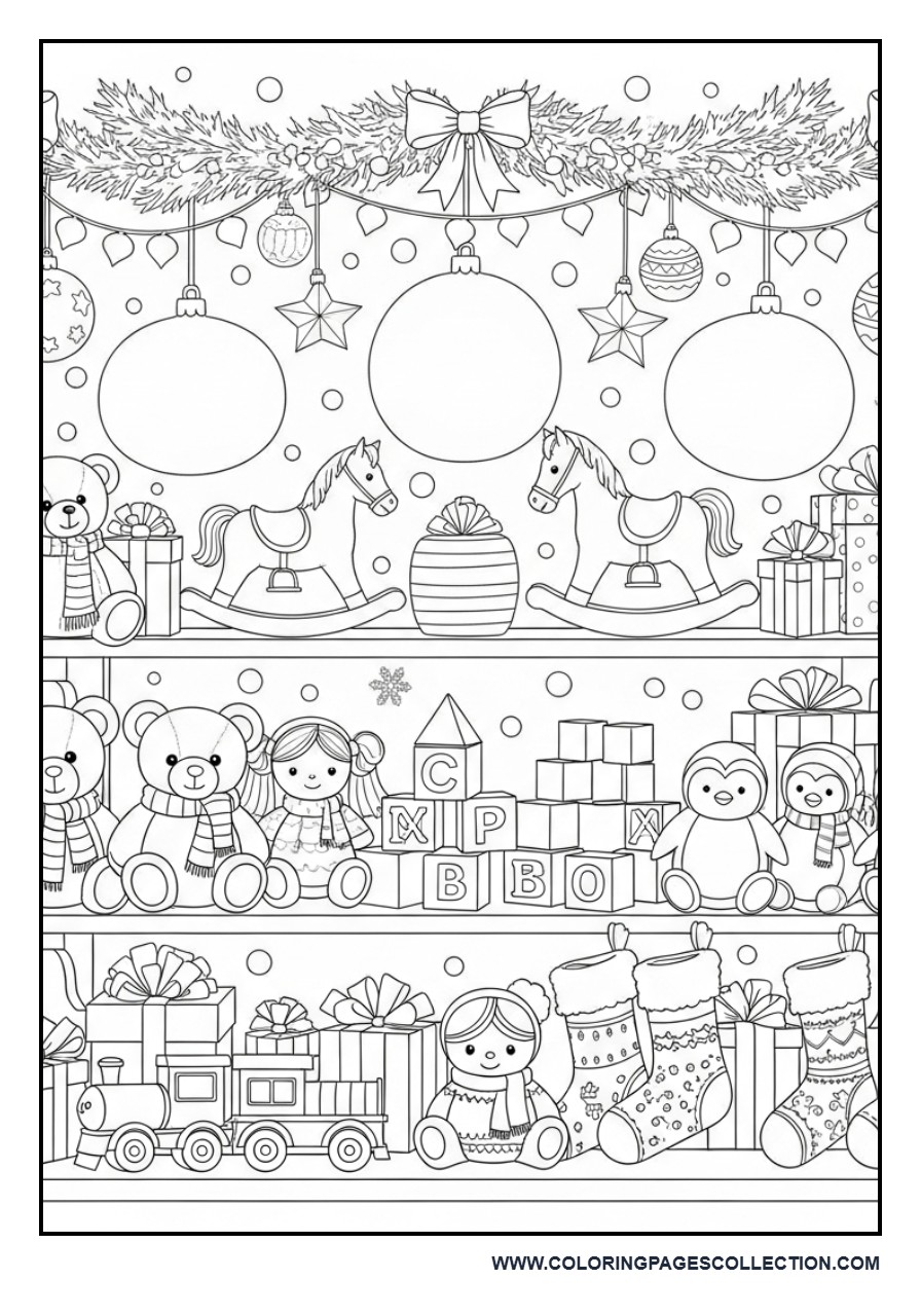 Christmas Toy Shelf