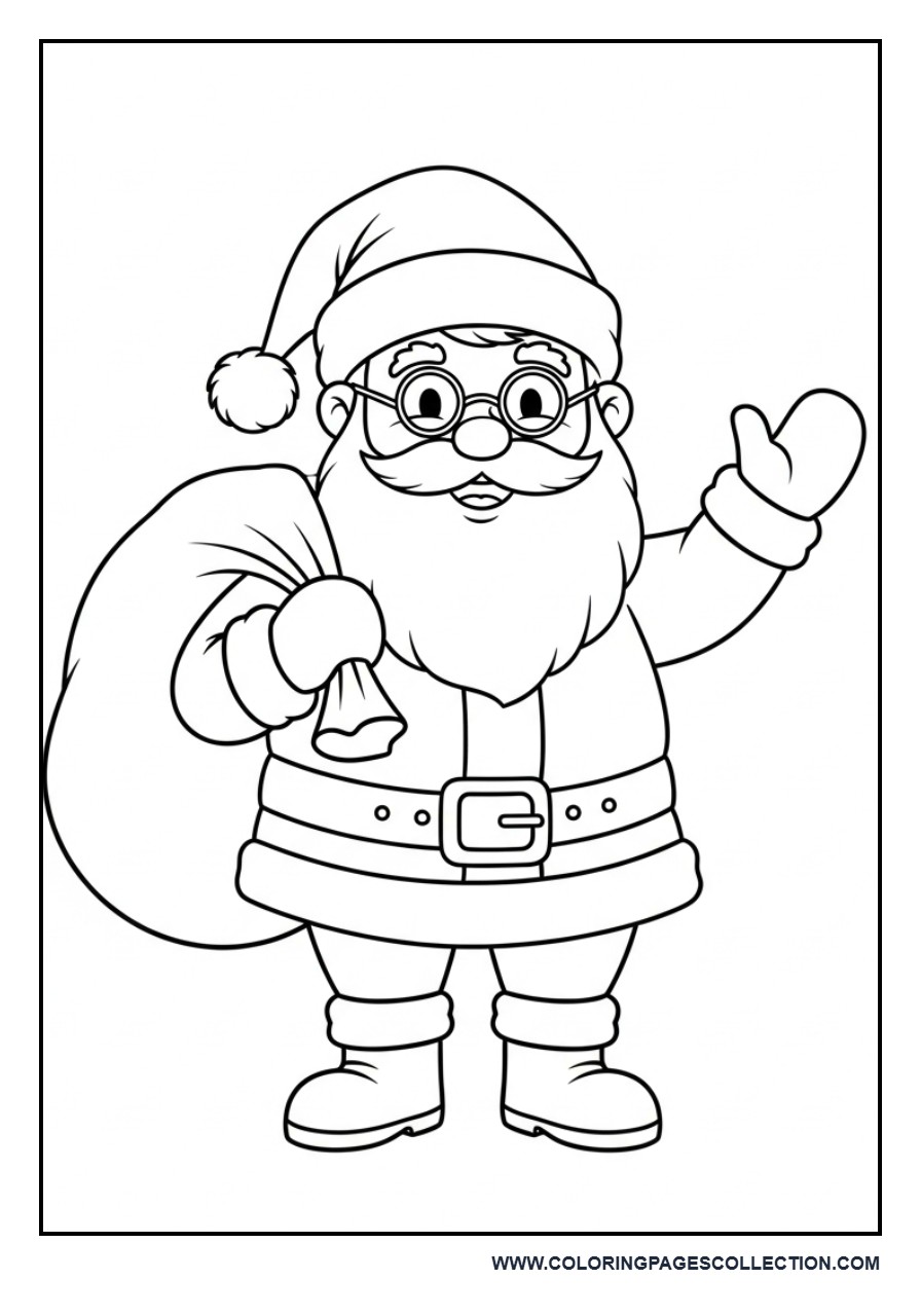 Happy Santa Claus Waving