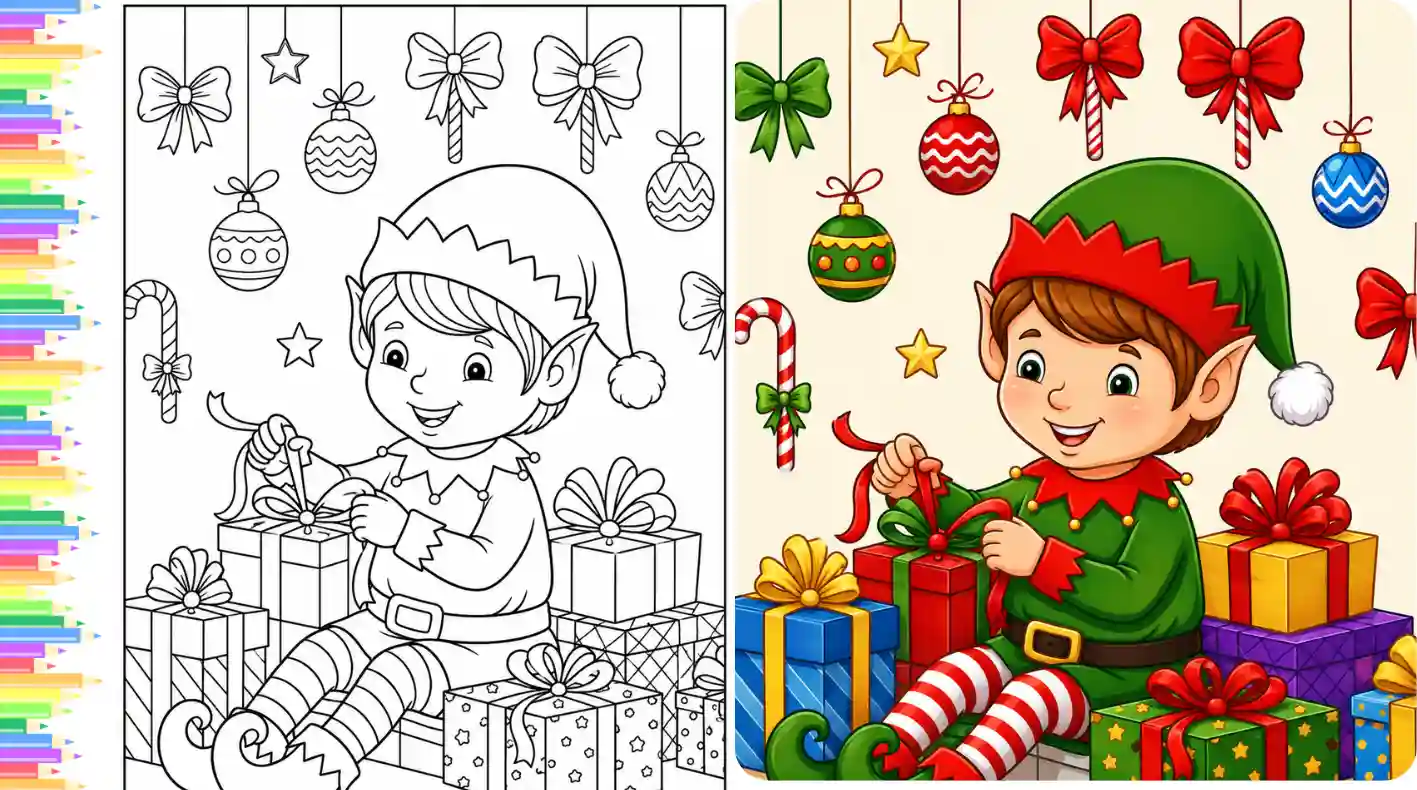 80+ Free Printable Christmas Coloring Pages for Kids & Adults