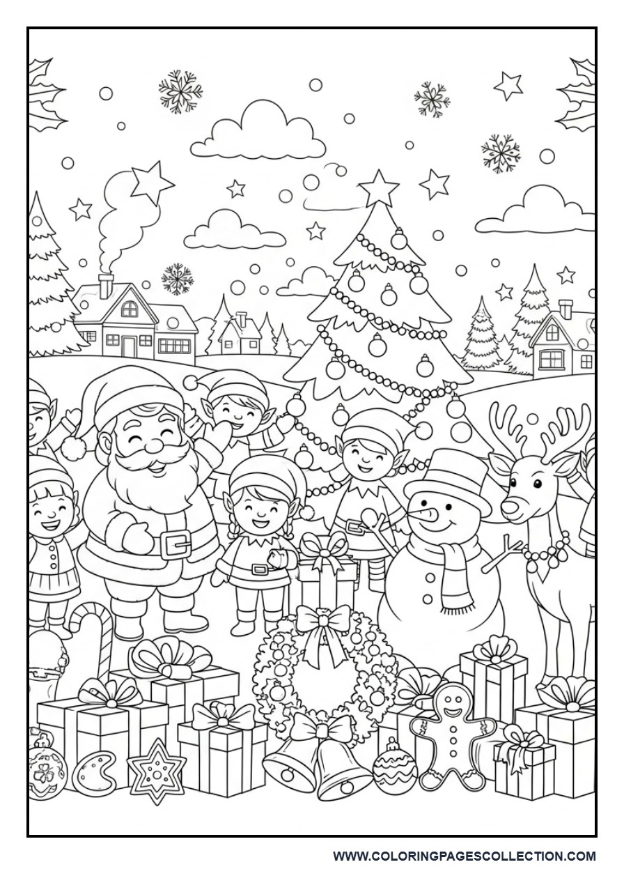 Merry Christmas Celebration Scene