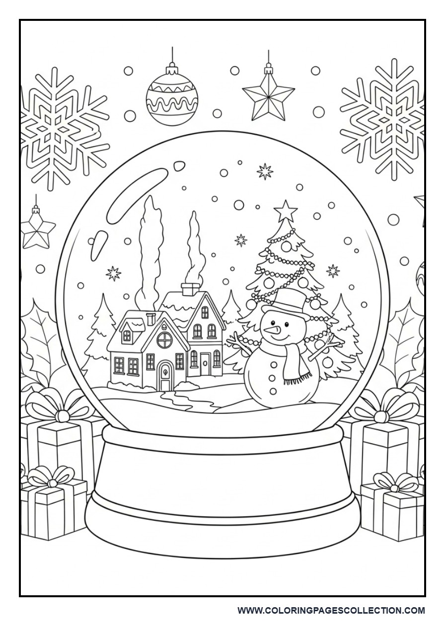 Snow Globe with Christmas Village