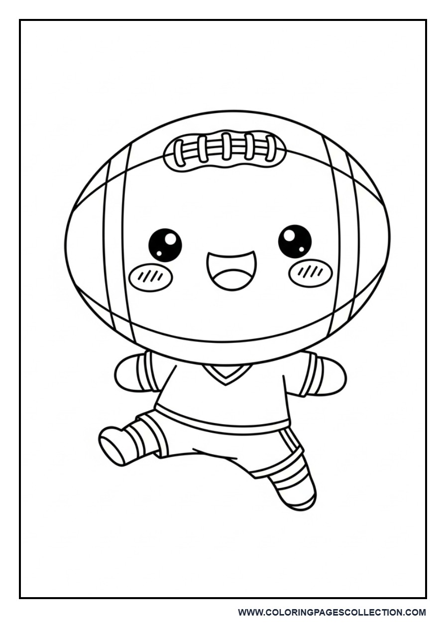 Cute Kawaii Football Character
