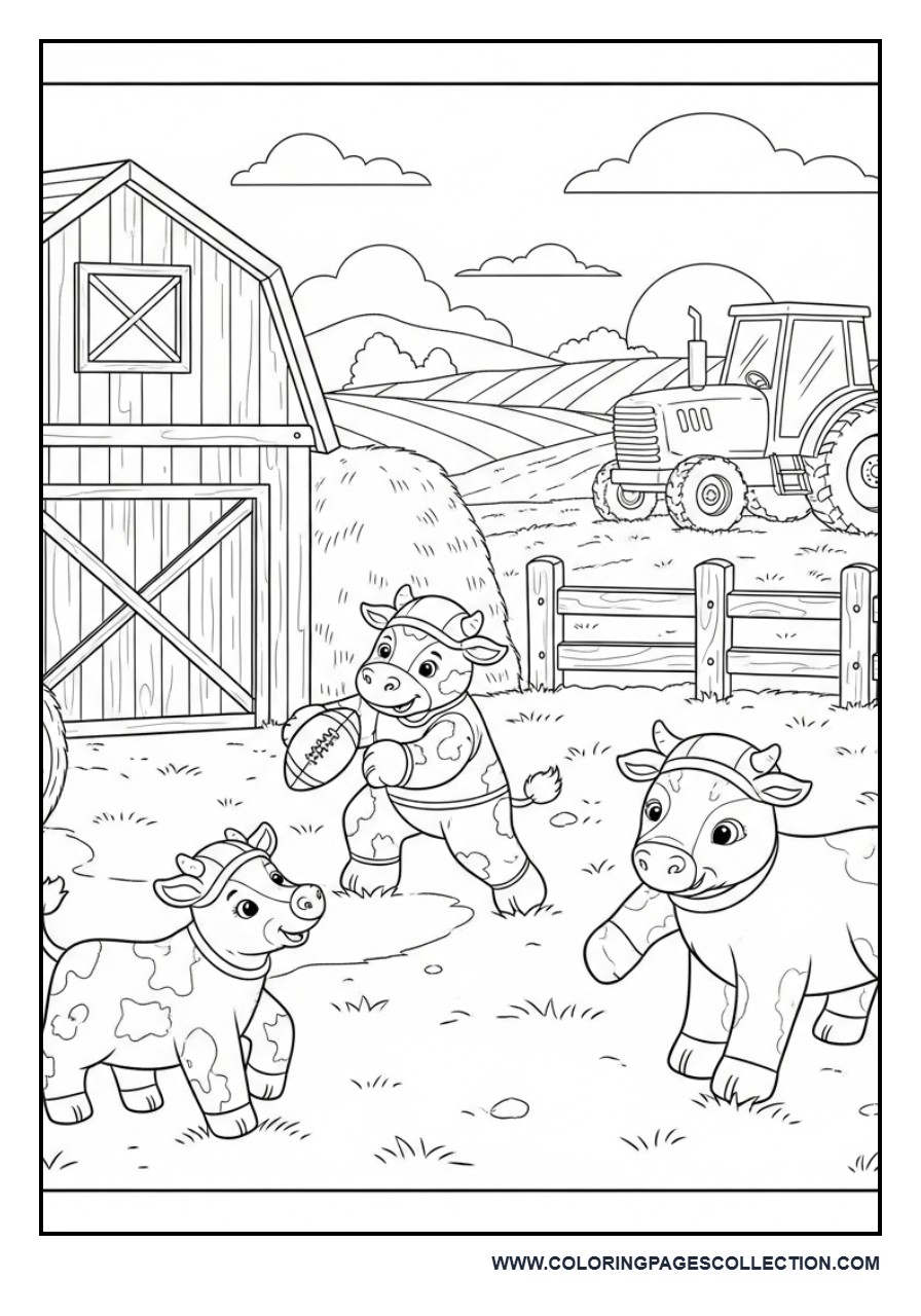 Football Farm Scene