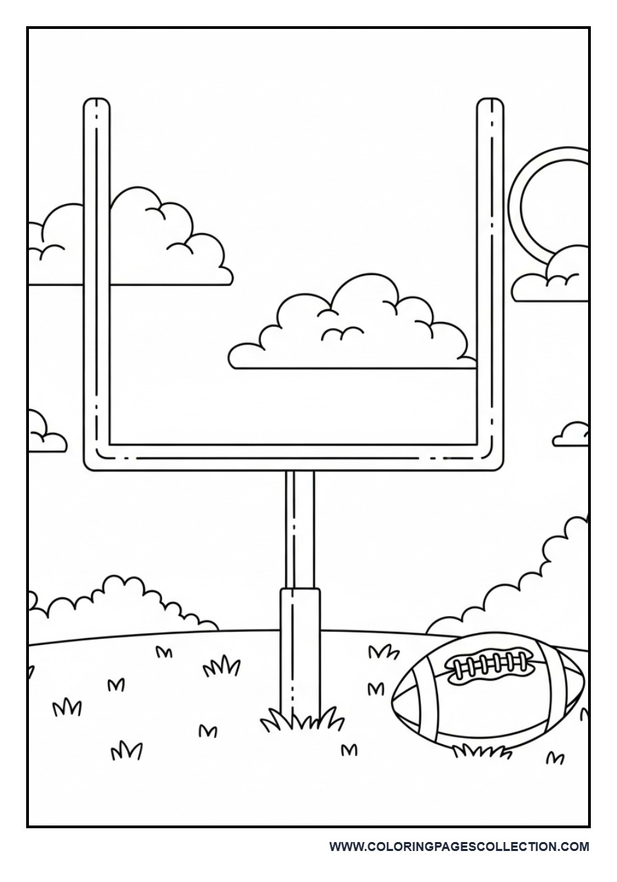 Football Goal Post Scene