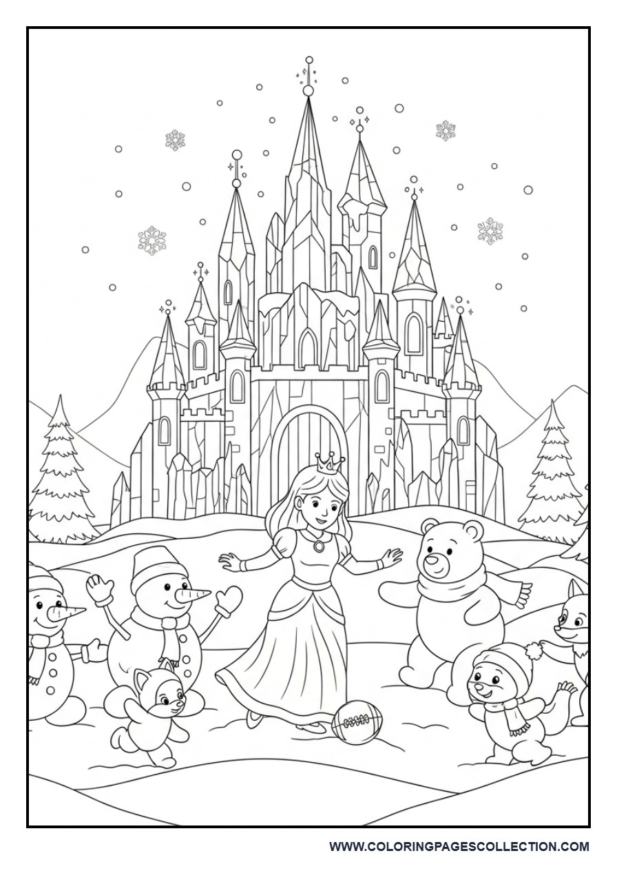 Football Ice Castle Scene