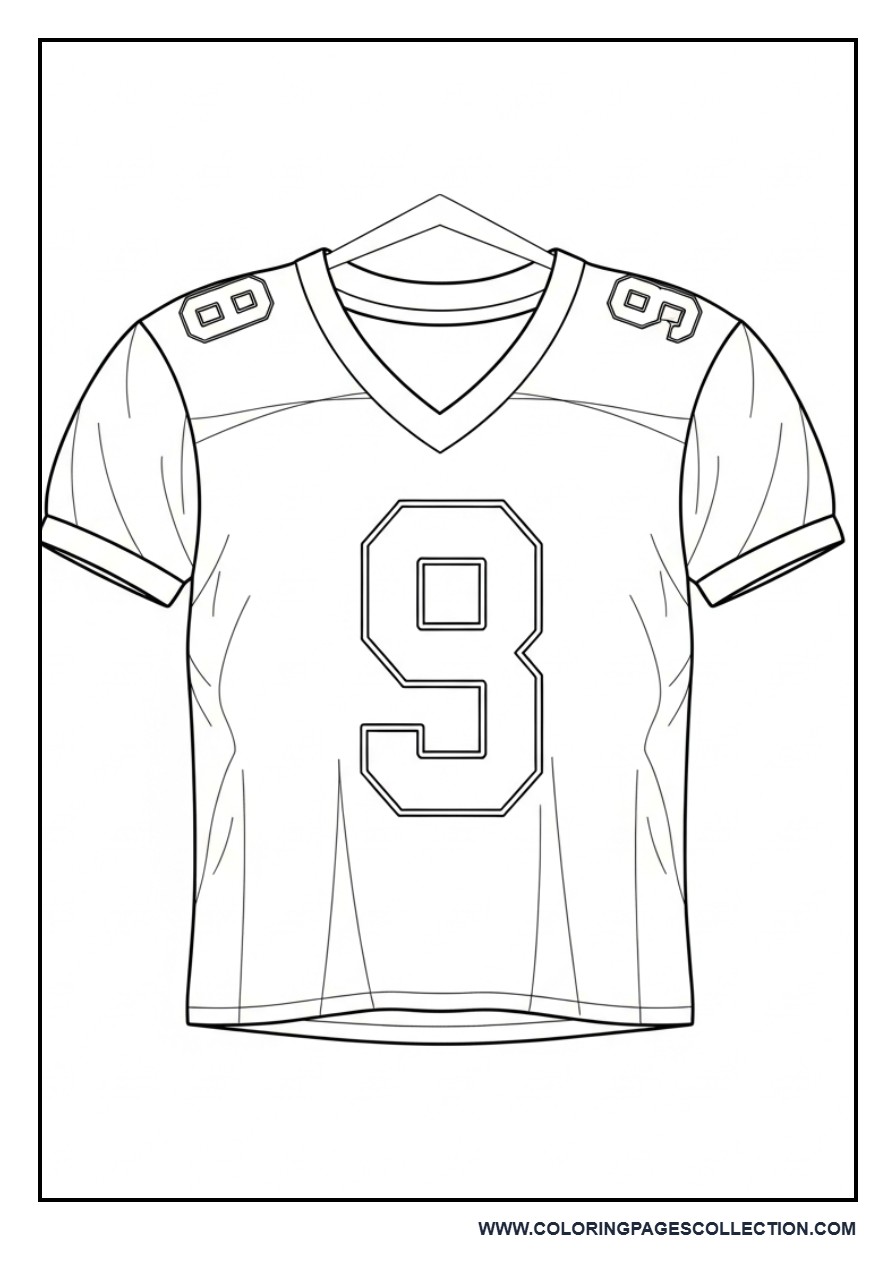 Football Jersey Coloring Page