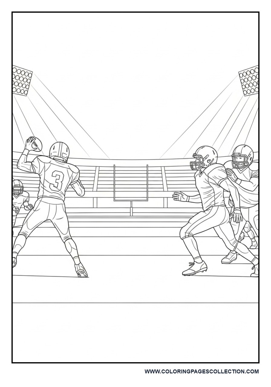 Football Night Game Scene