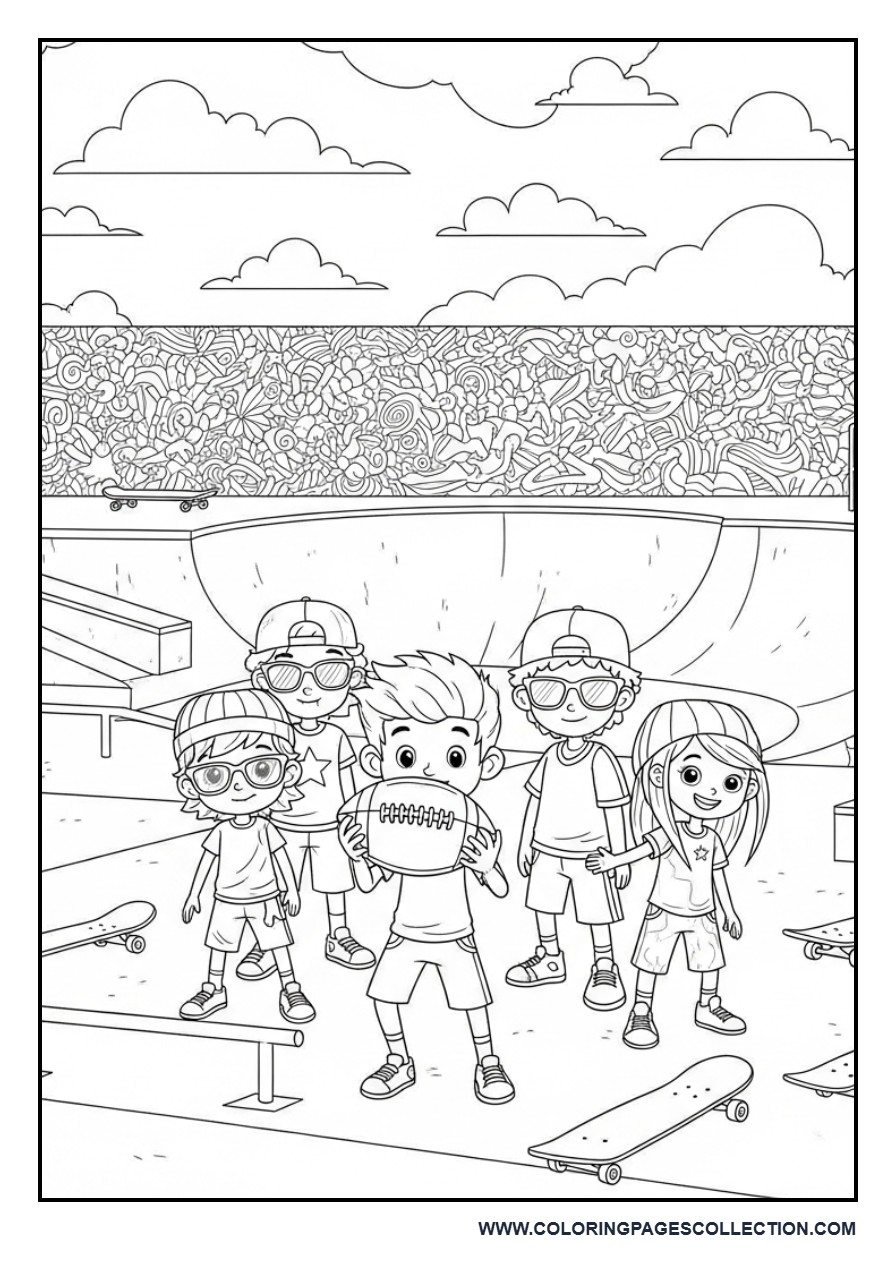 Football Skate Park Scene