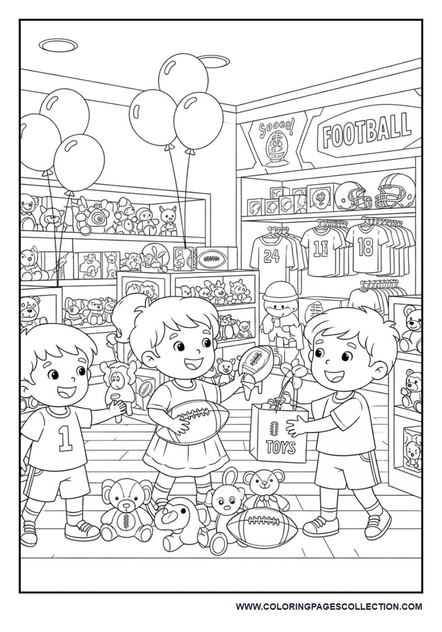 Football Toy Store Scene