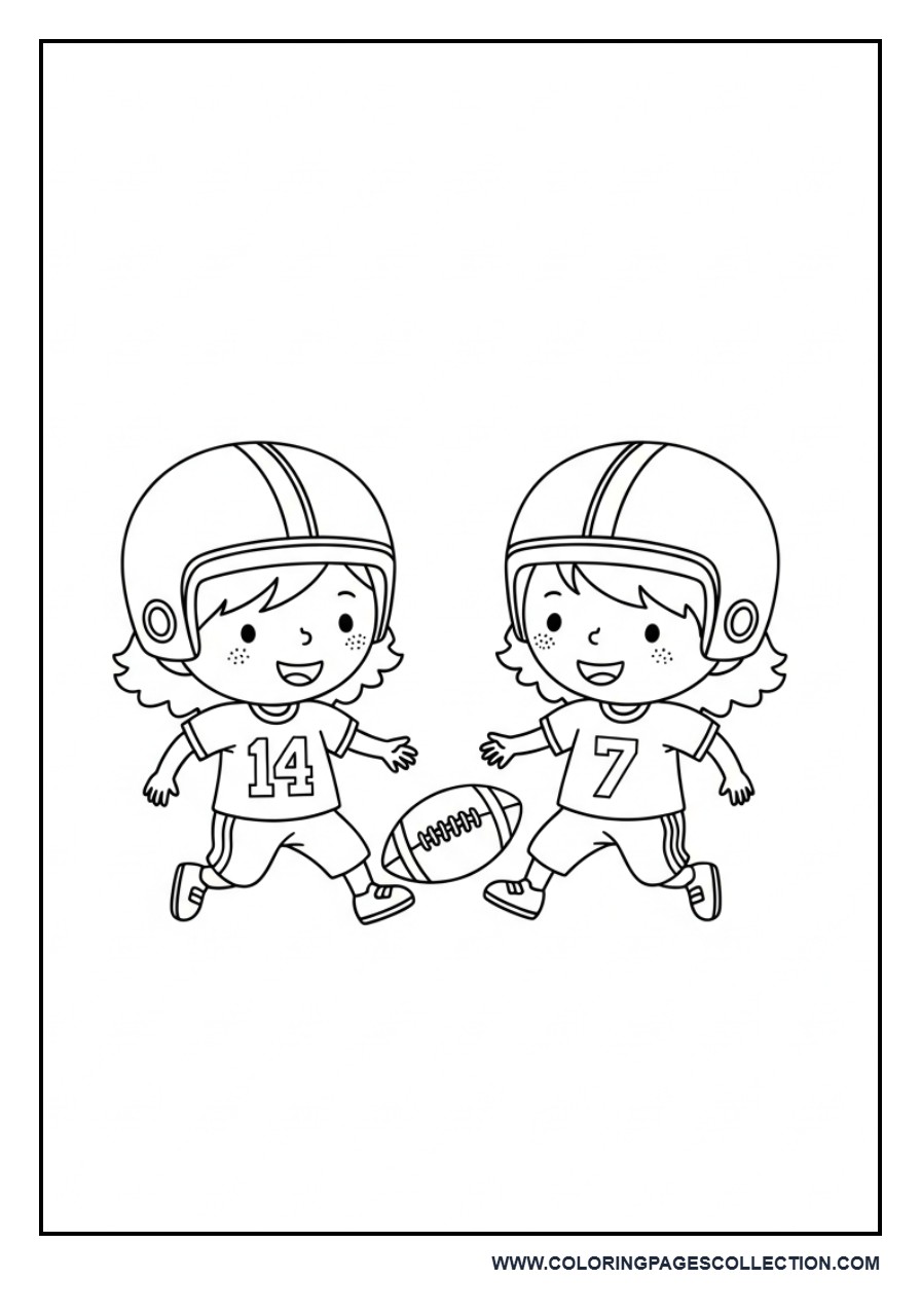 Kids Playing Football Together