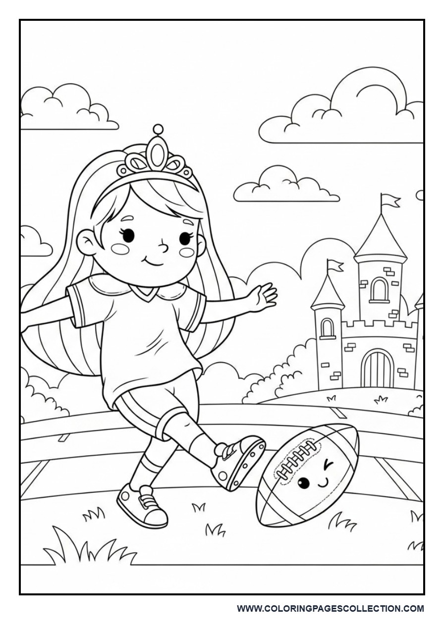 Princess Playing Football
