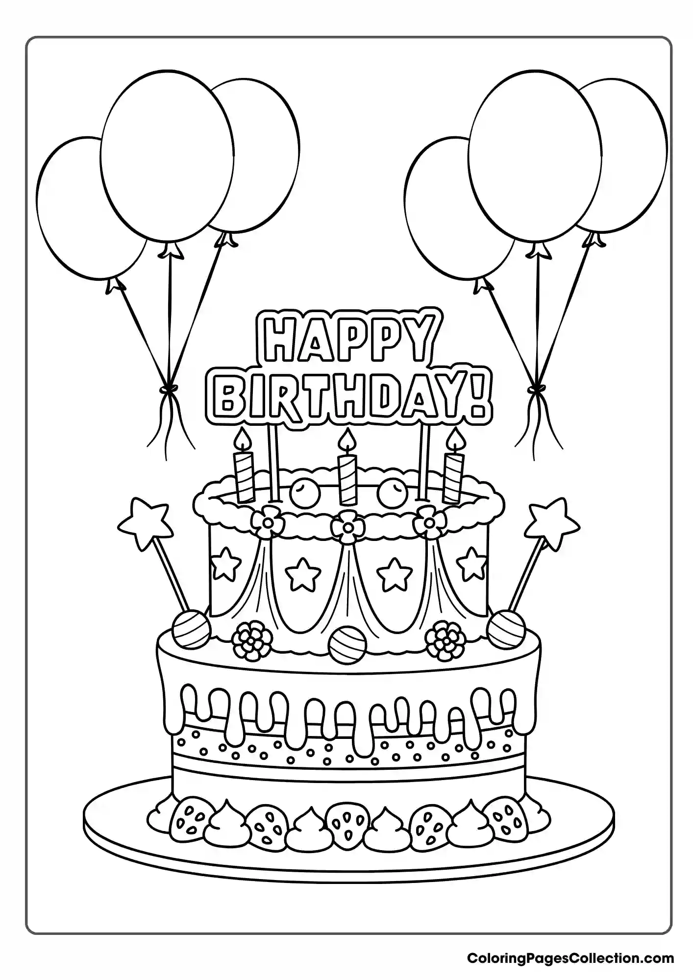 happy birthday coloring pages