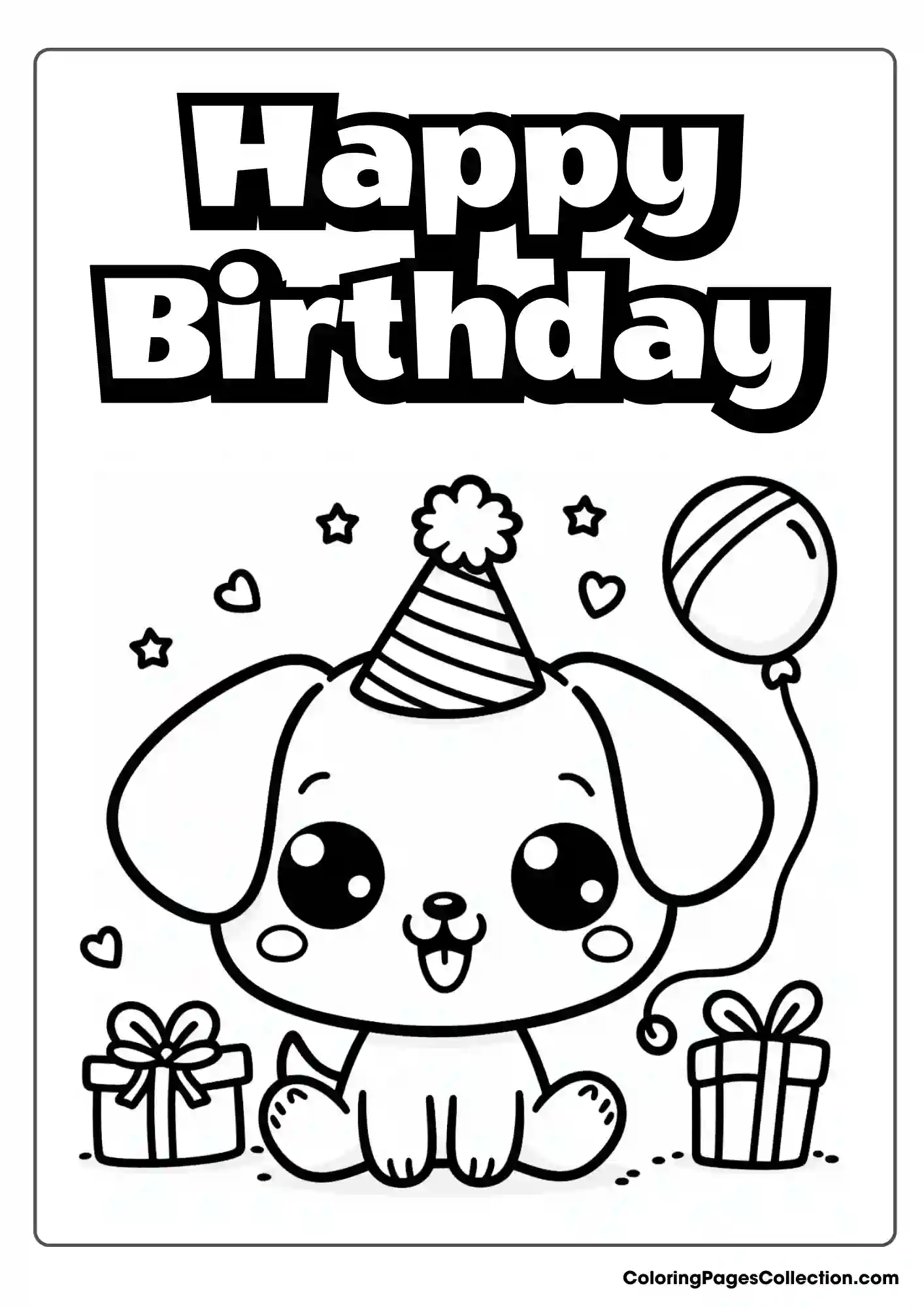happy birthday coloring pages