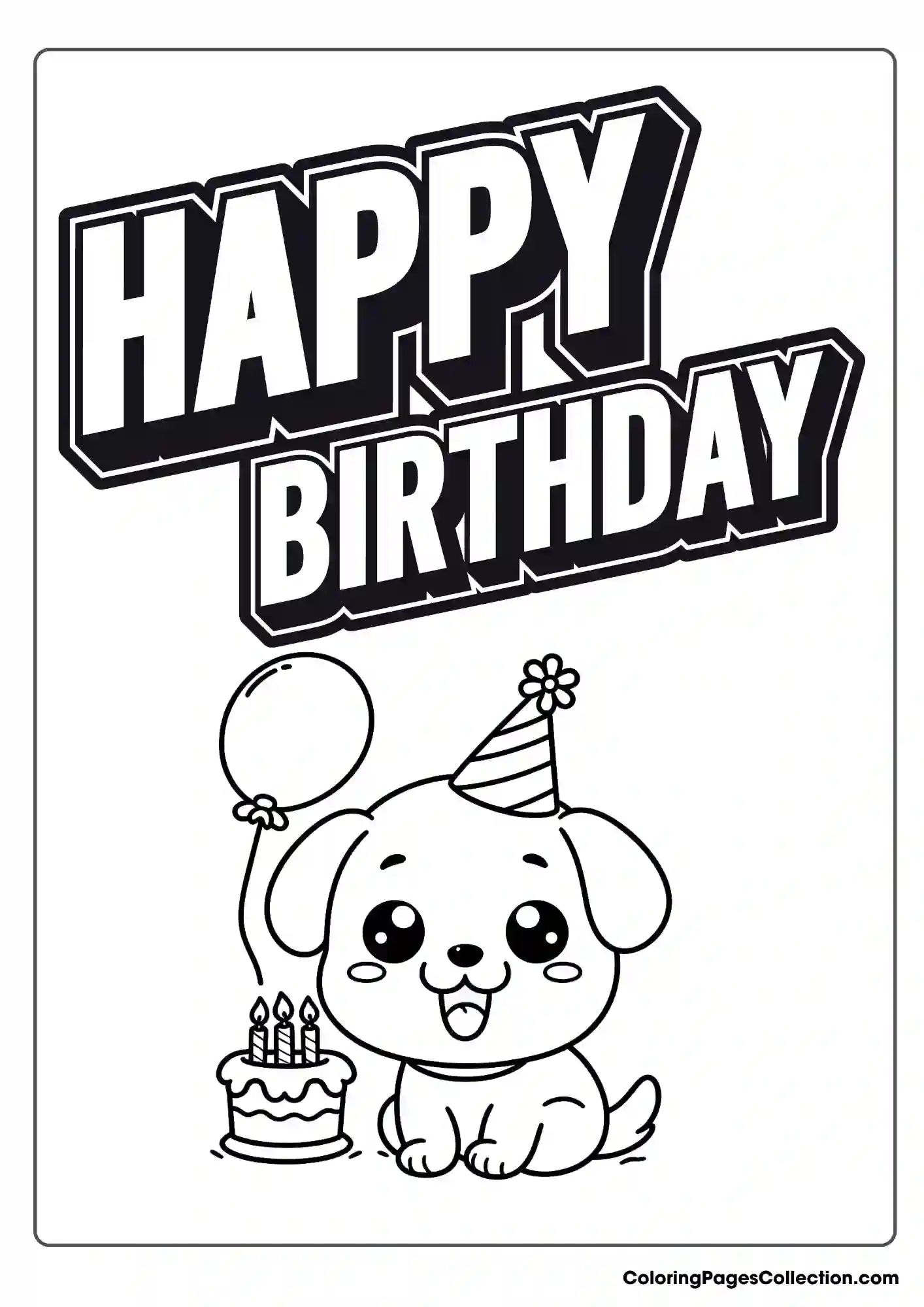 happy birthday coloring pages