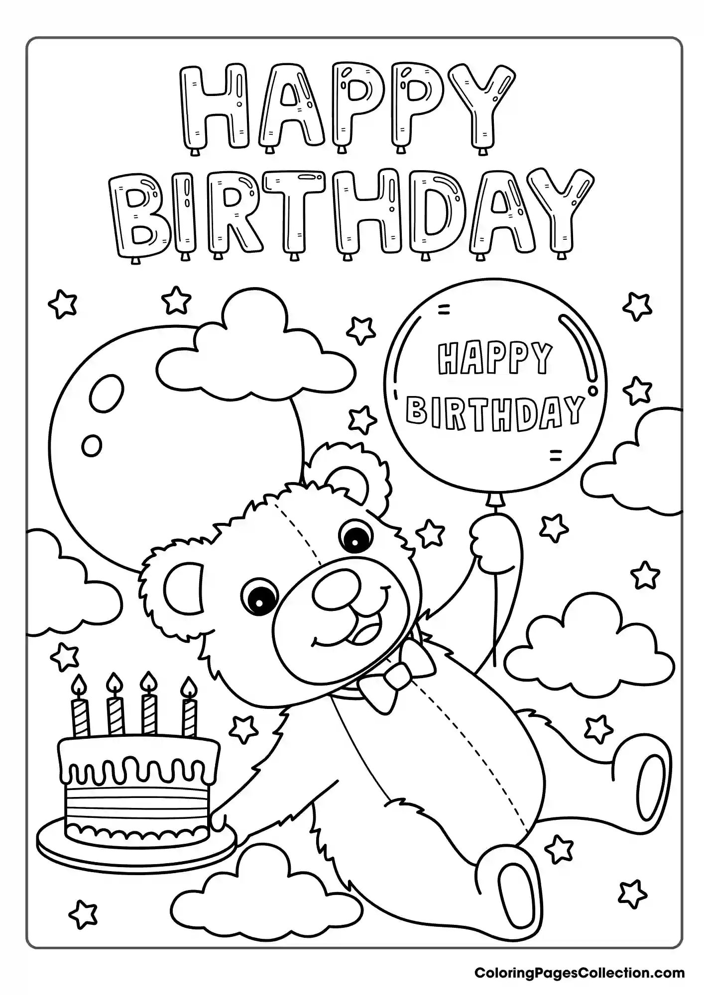 happy birthday coloring pages