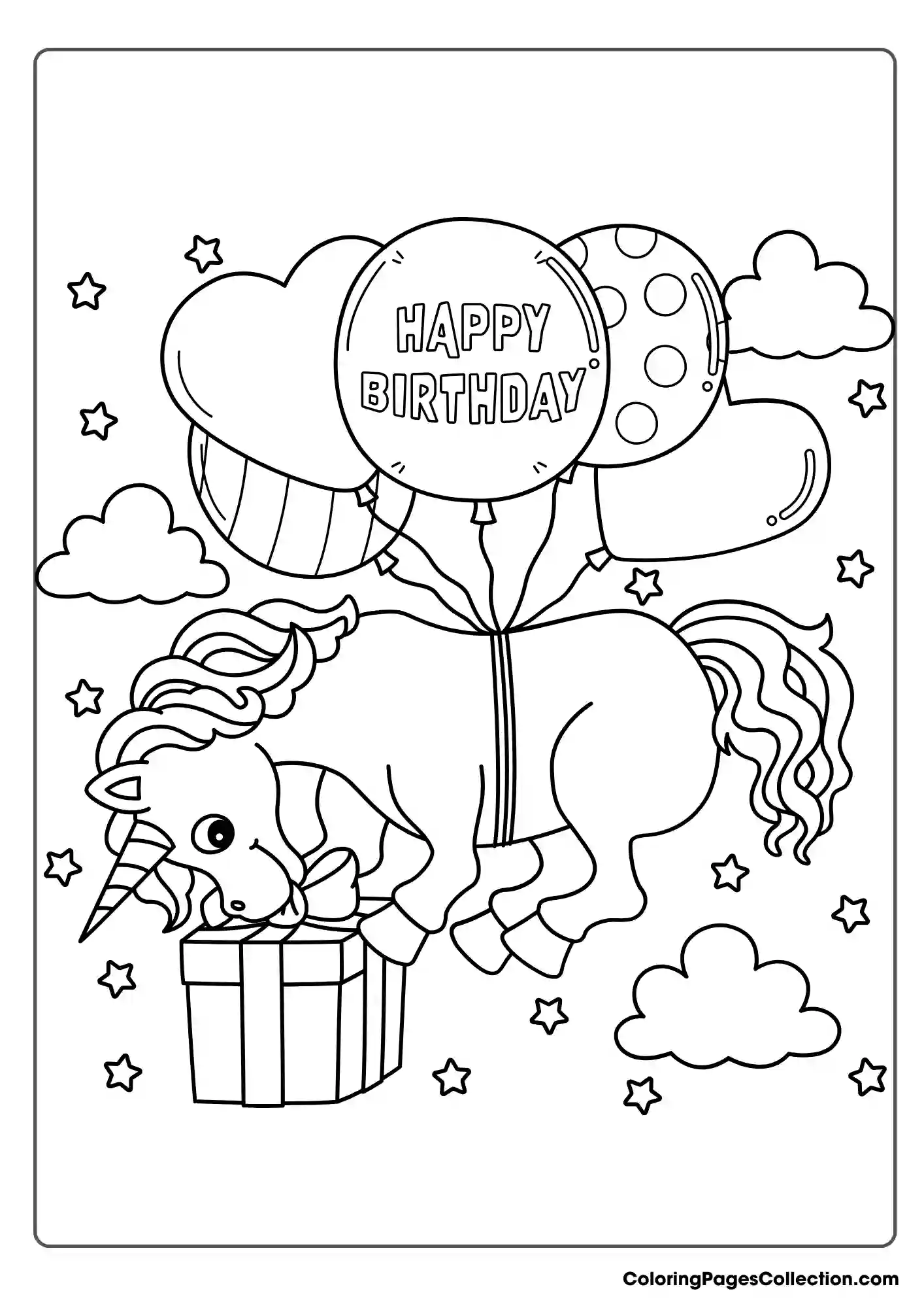 happy birthday coloring pages