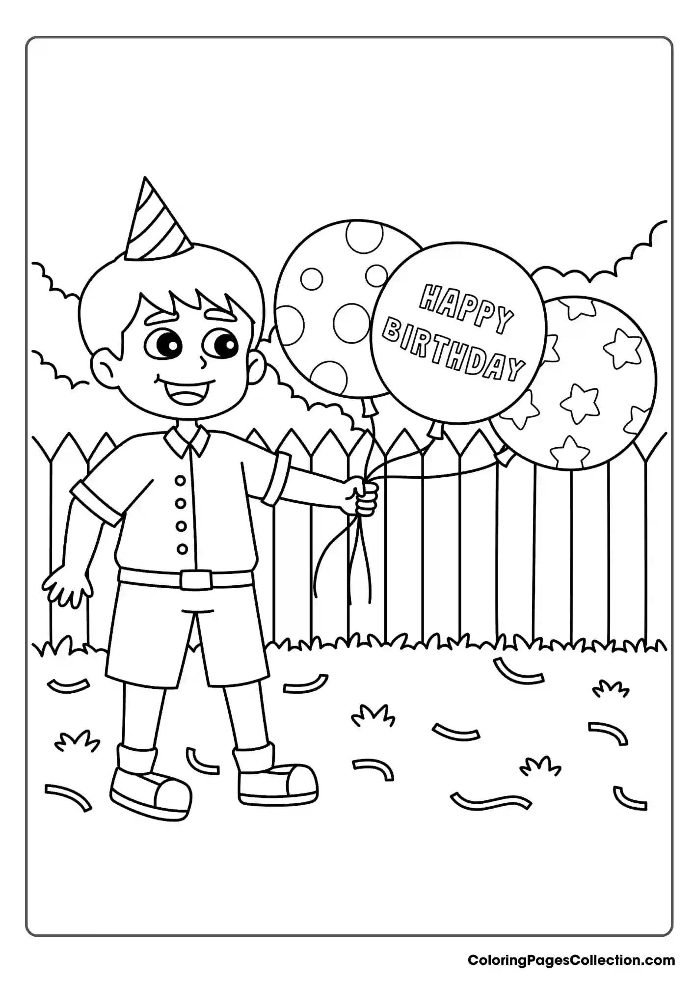happy birthday coloring pages