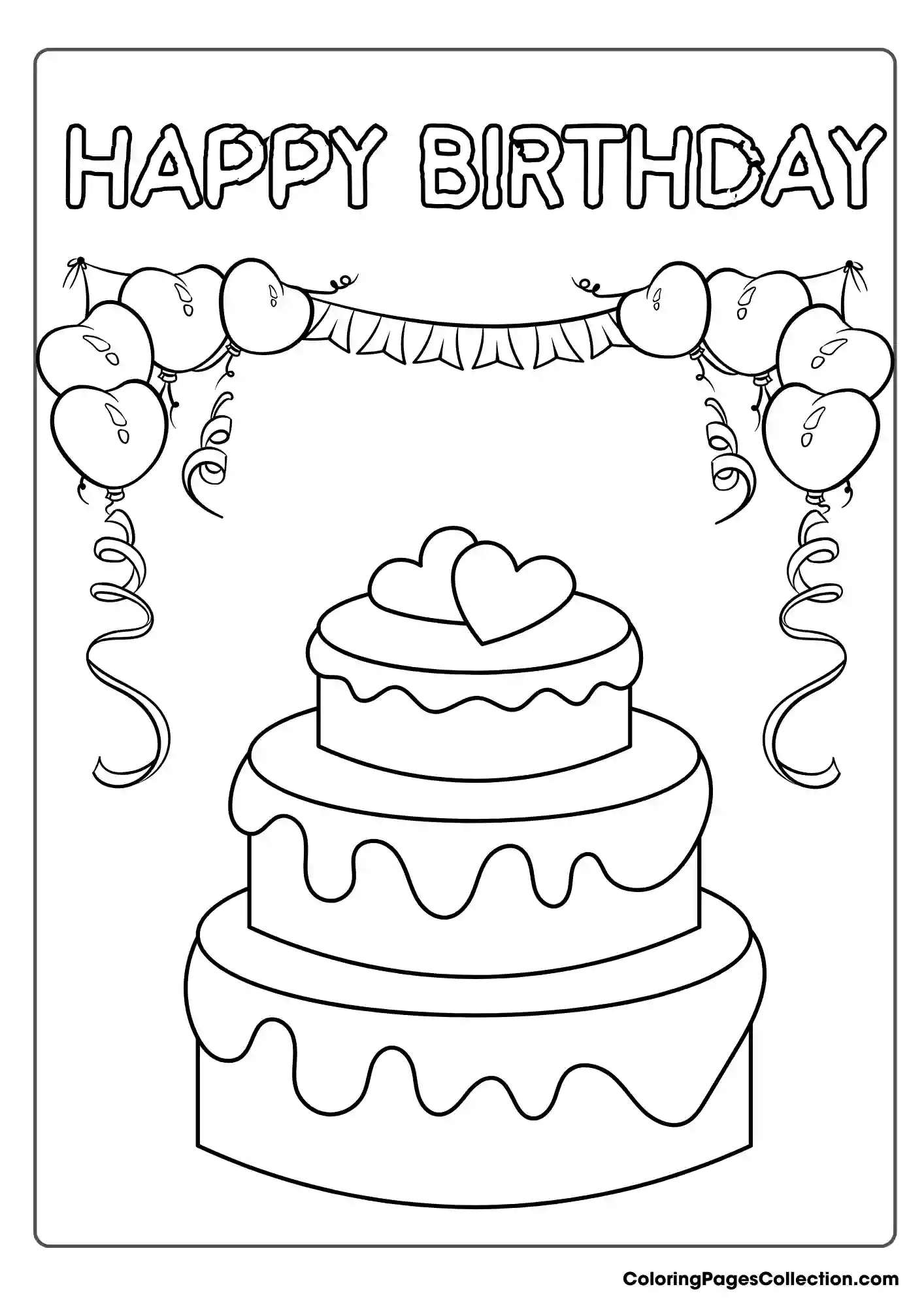 happy birthday coloring pages