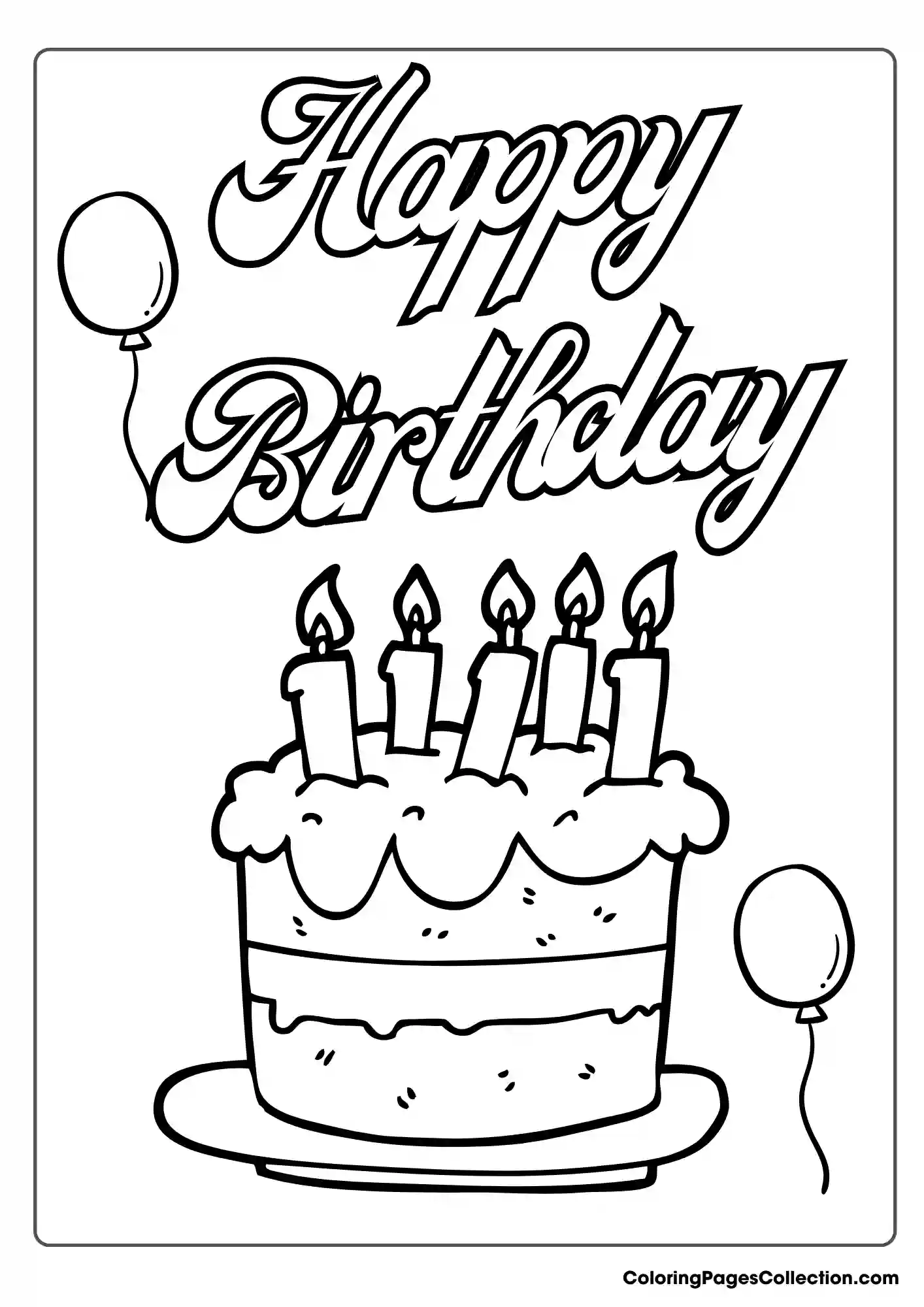 happy birthday coloring pages