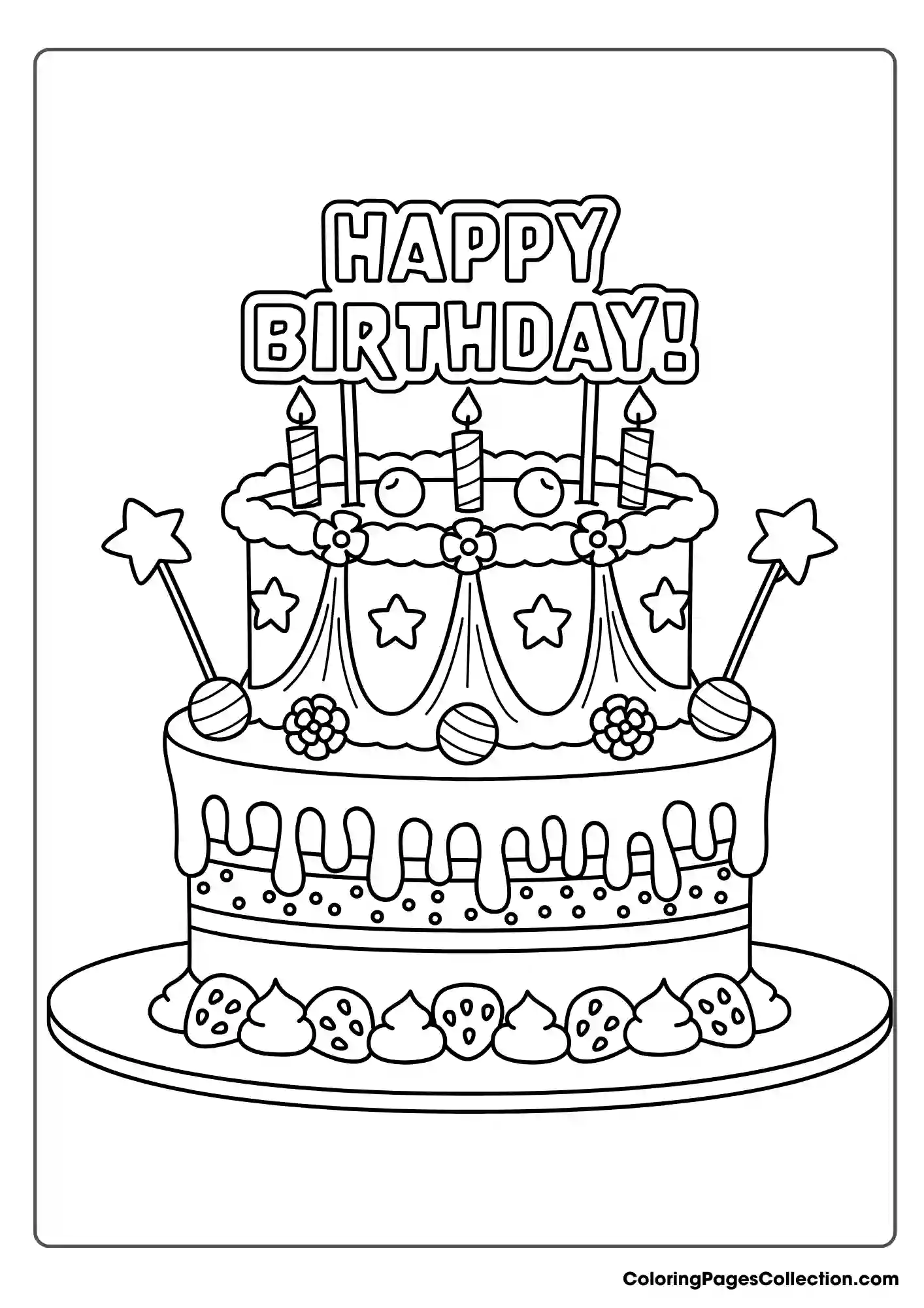happy birthday coloring pages