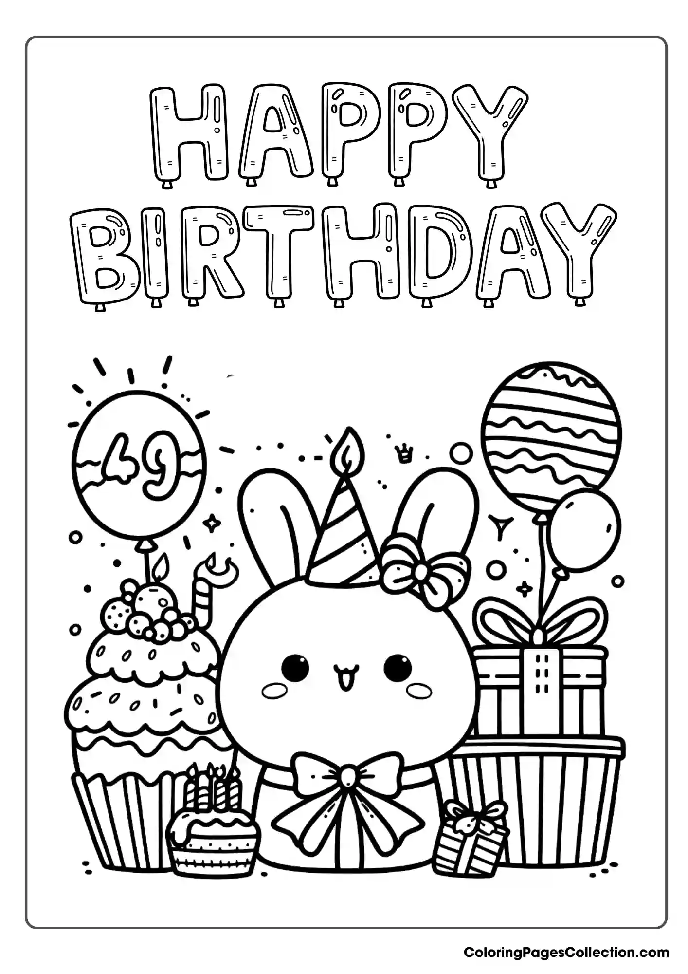 happy birthday coloring pages