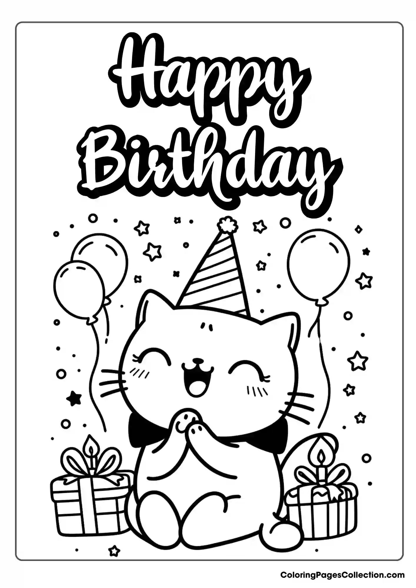 happy birthday coloring pages