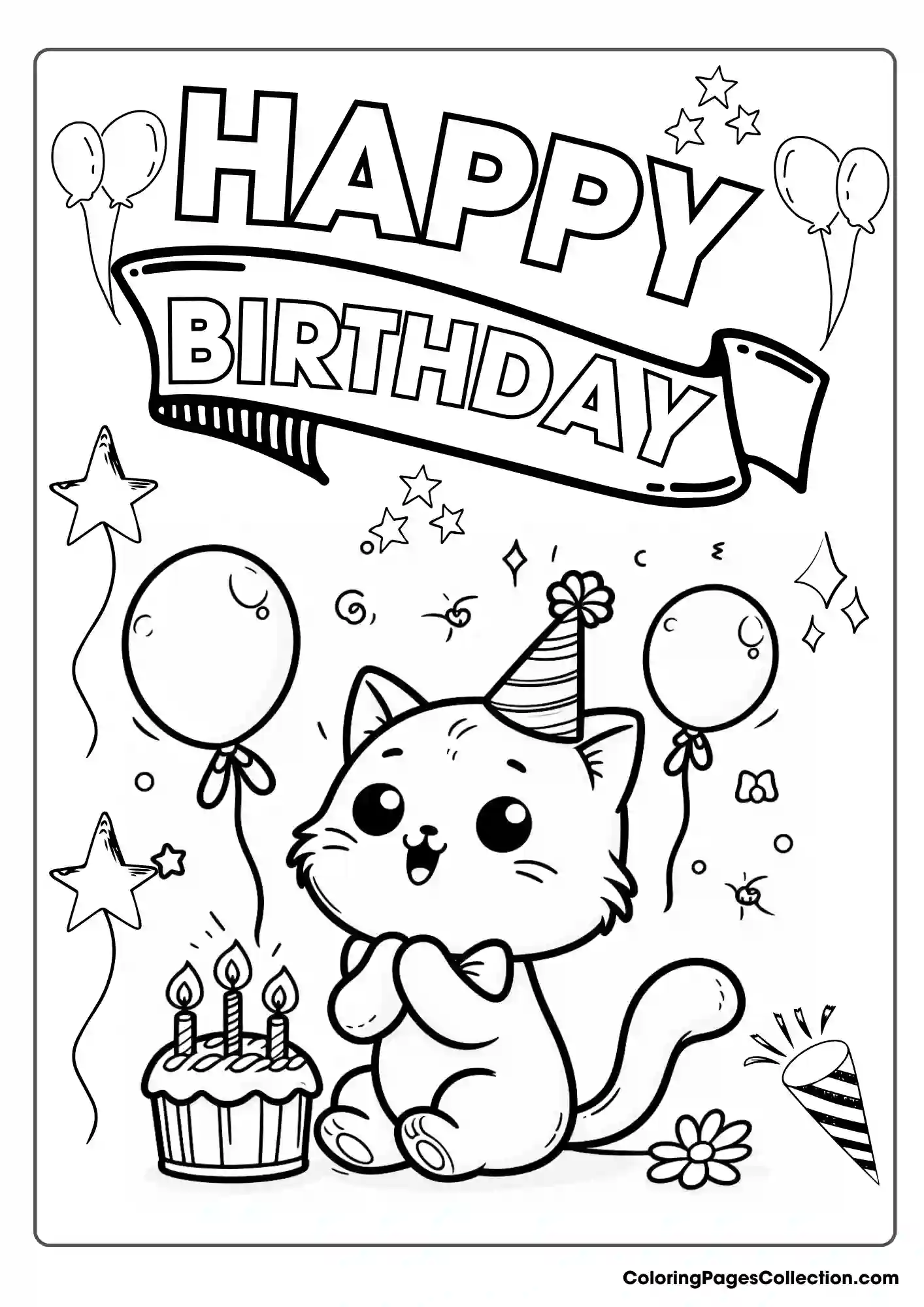 happy birthday coloring pages