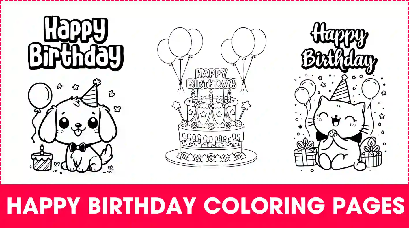 happy birthday coloring pages