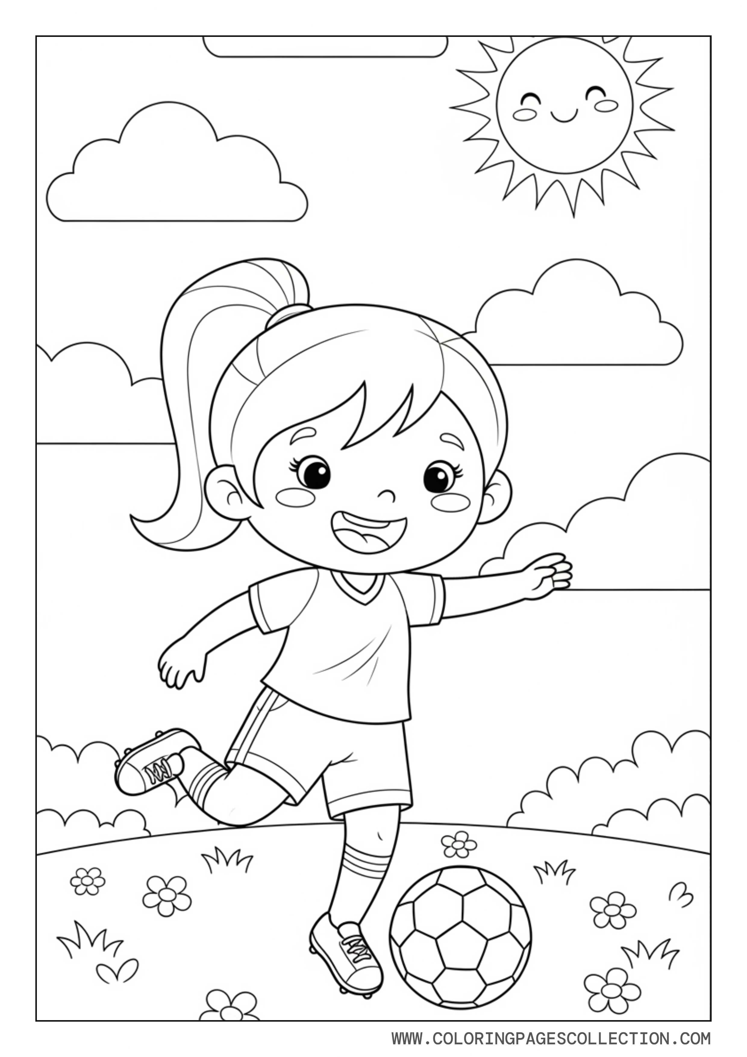 Cute Girl Soccer Player