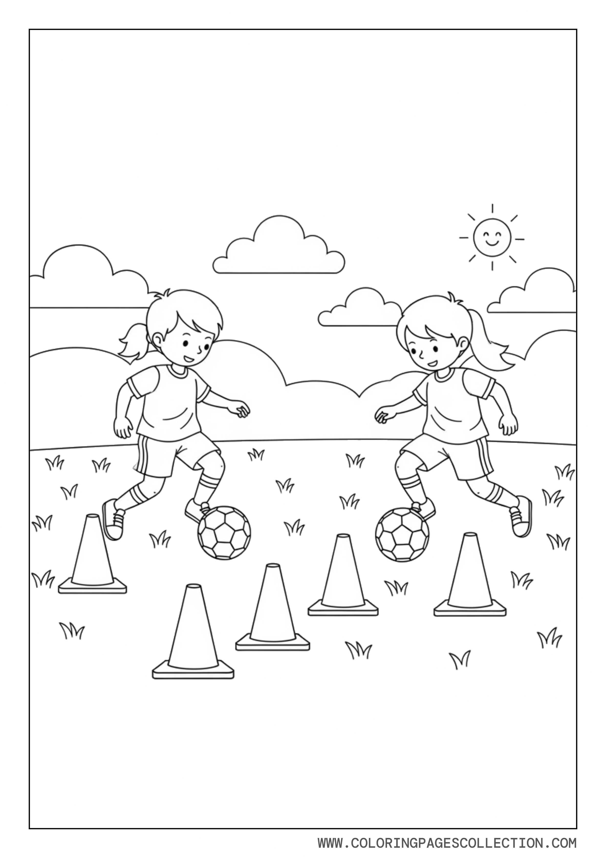 Kids Soccer Practice Drill