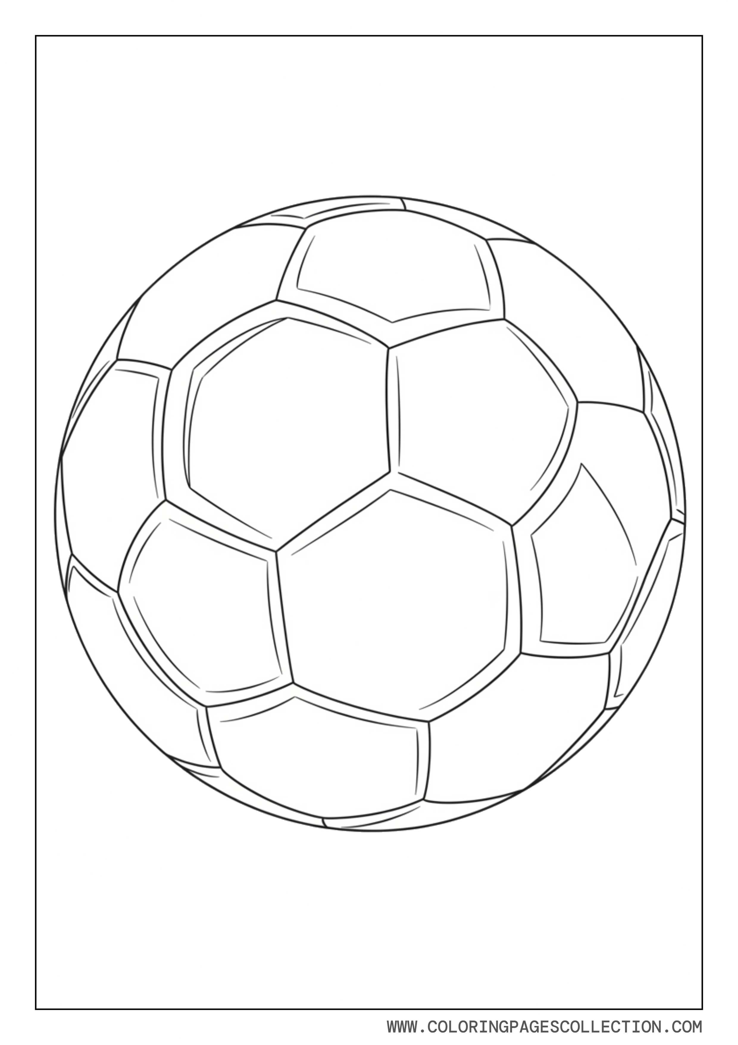 Simple Soccer Ball Coloring Page