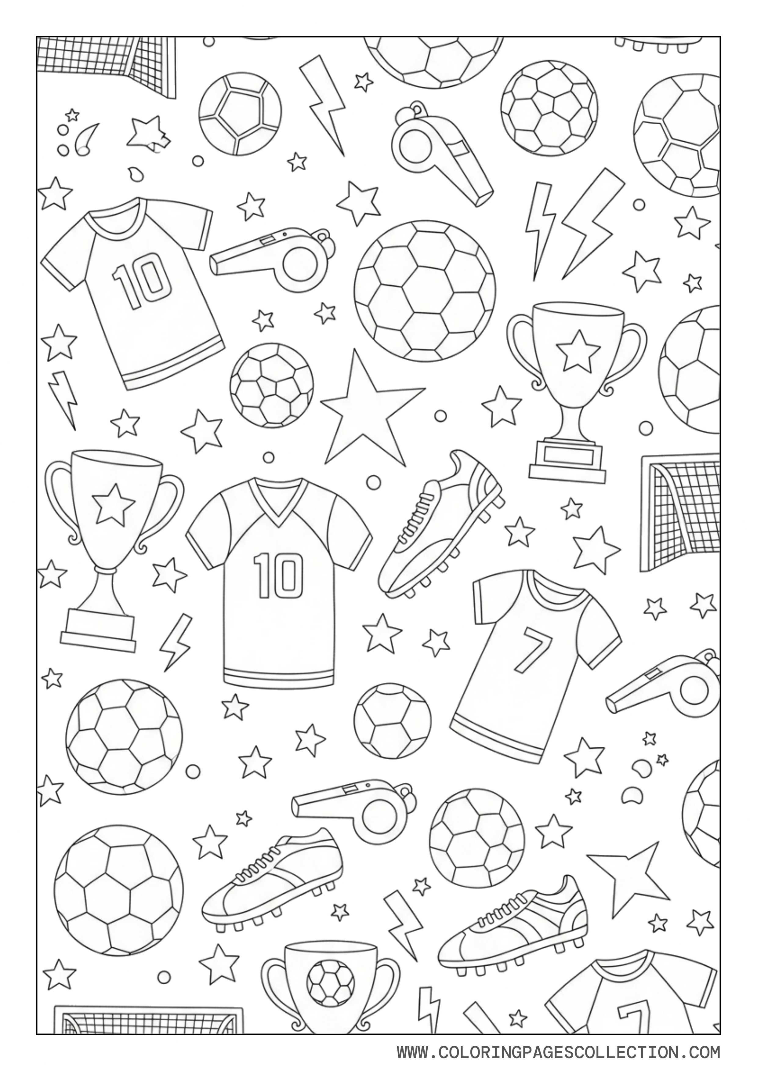 Soccer Ball Doodle Page