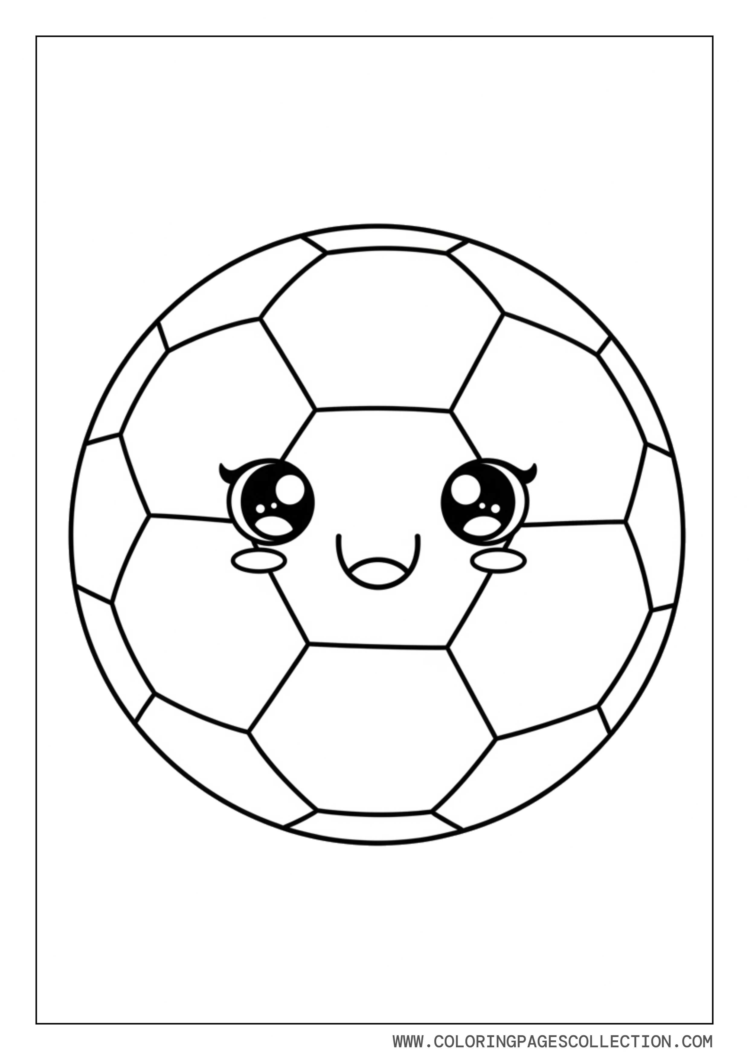 Soccer Ball with Cute Face