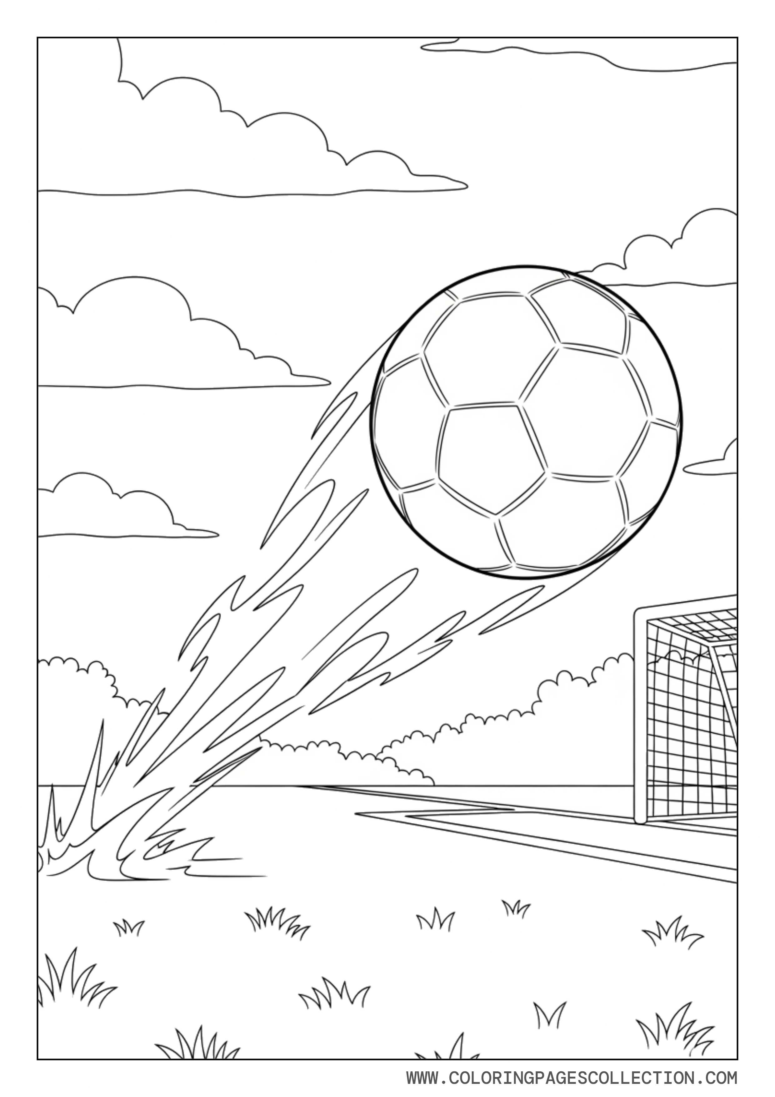 Soccer Ball with Fire Motion