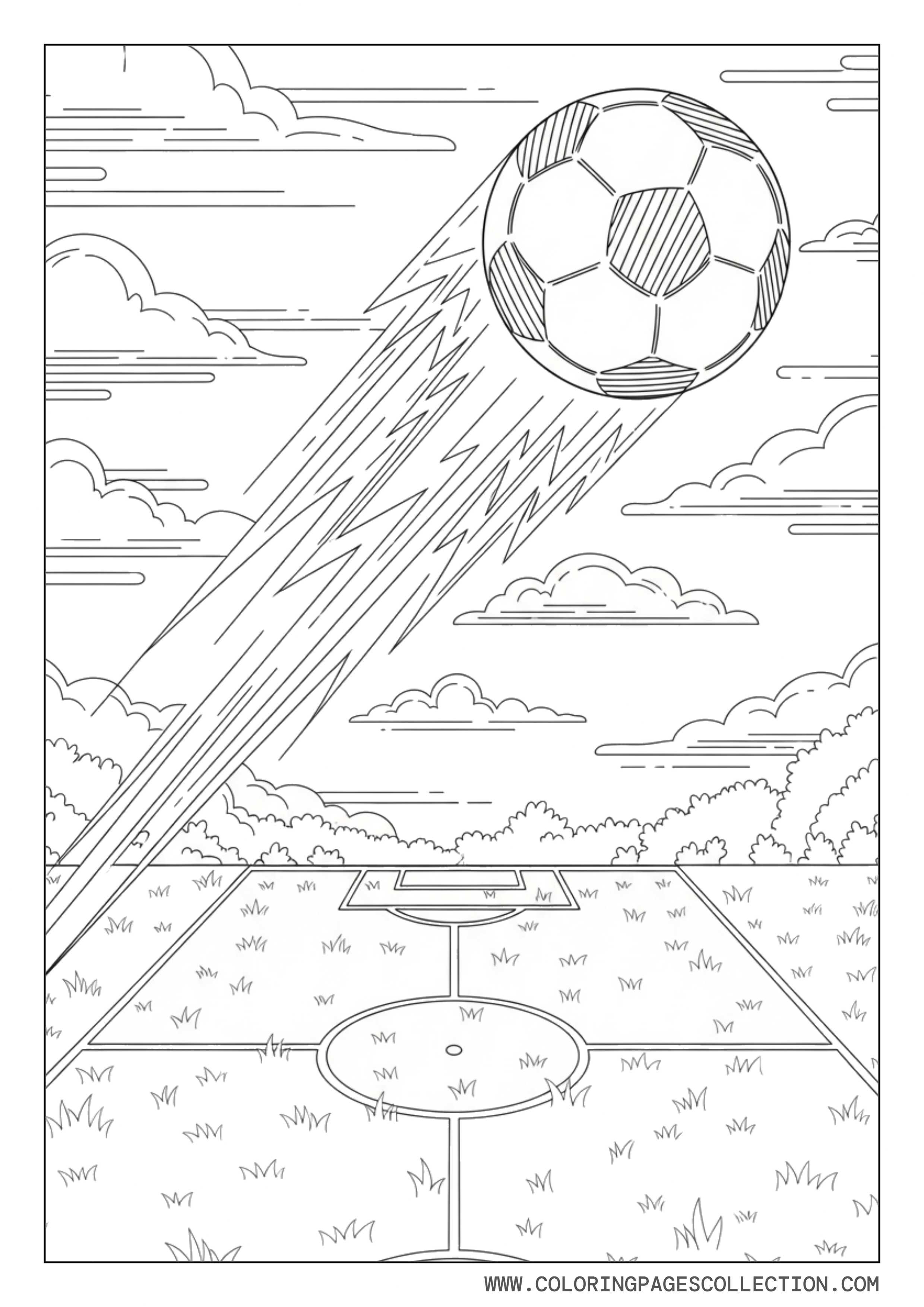 Soccer Ball with Lightning Motion