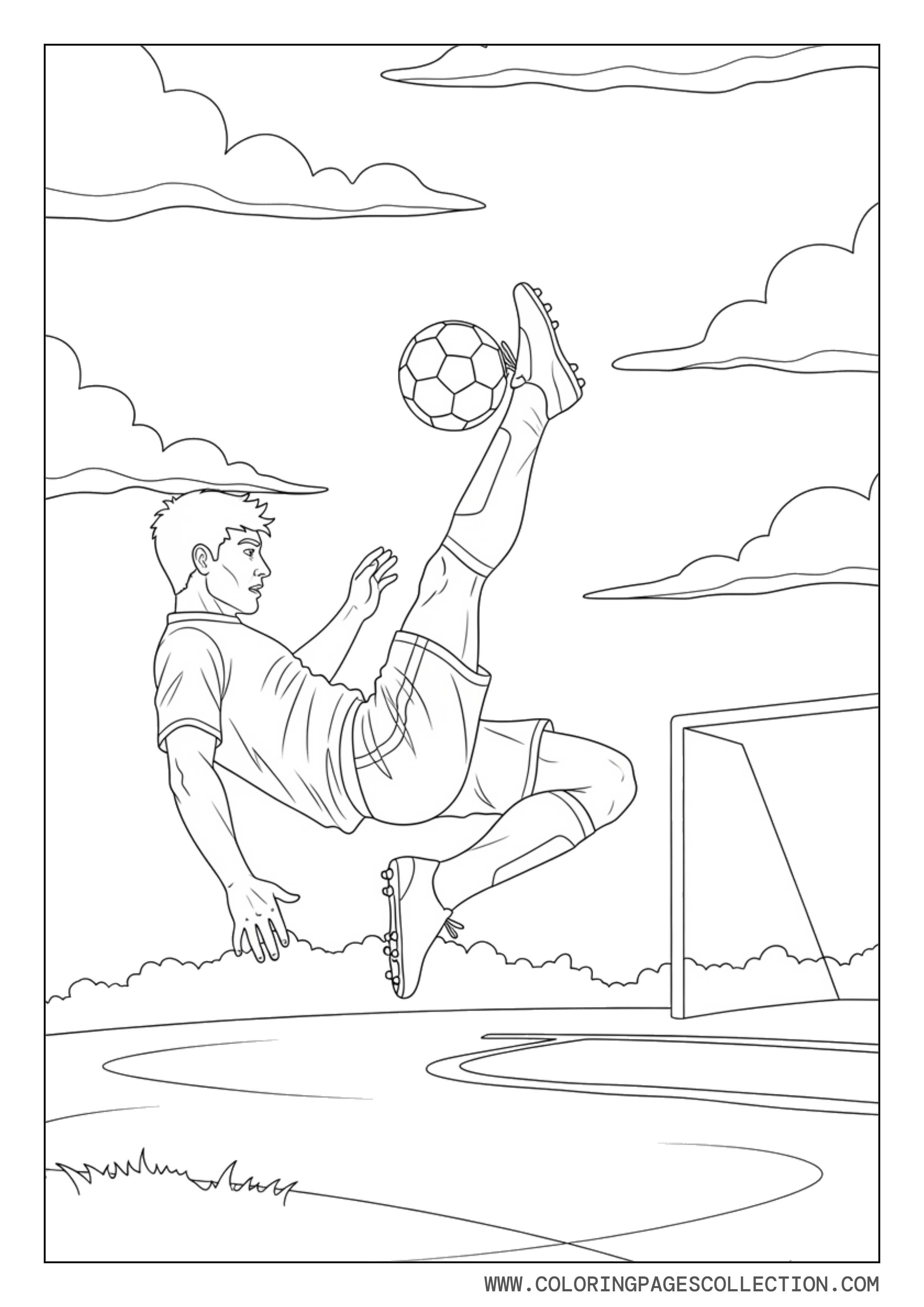 Soccer Player Bicycle Kick