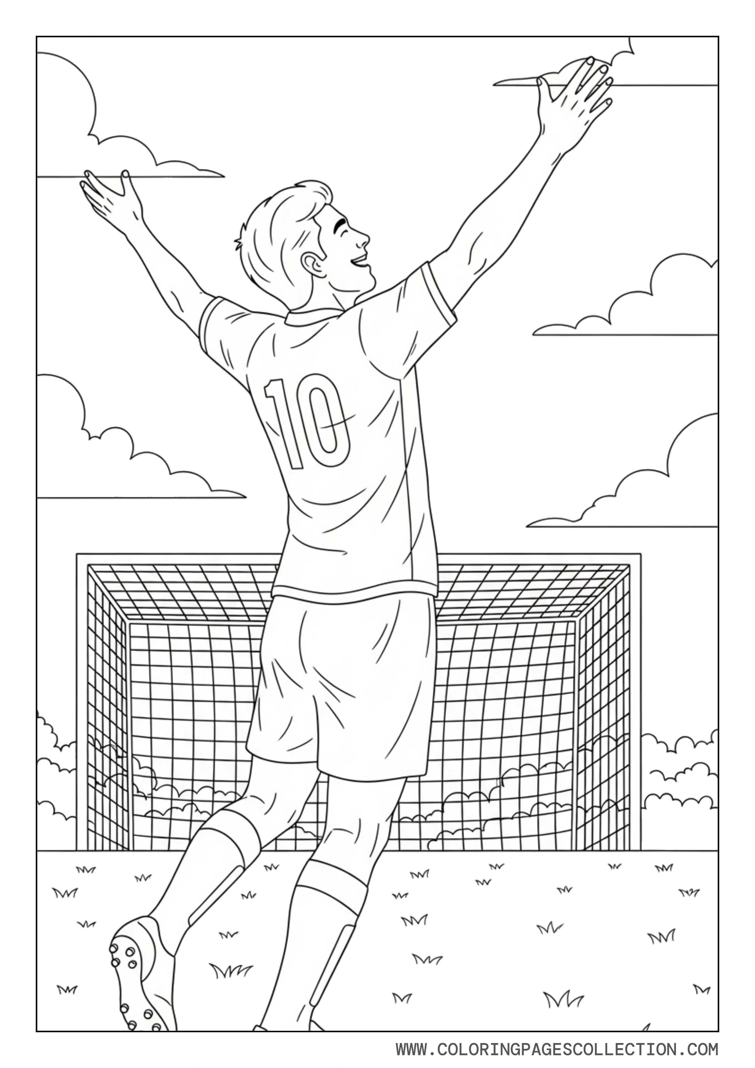 Soccer Player Celebrating Goal