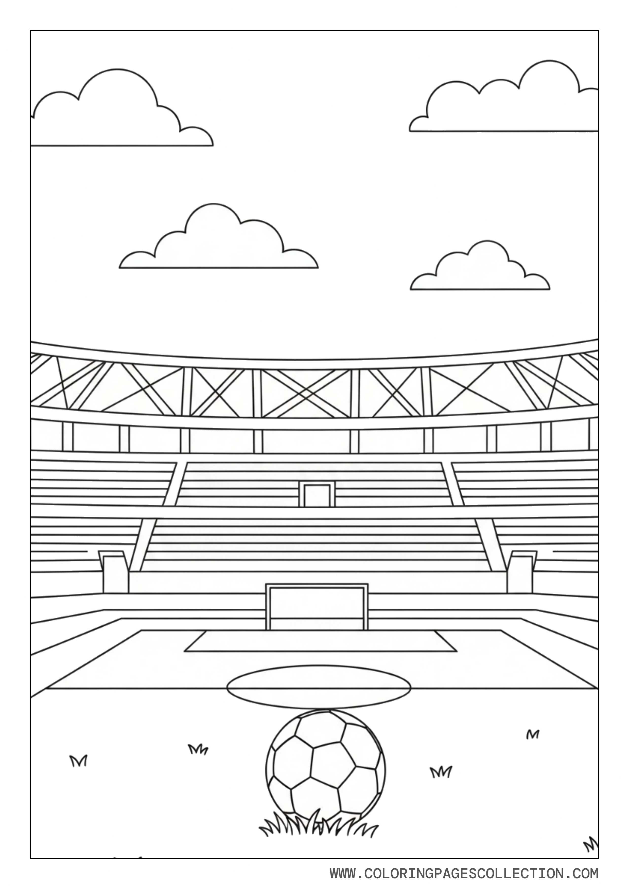 Soccer Stadium Coloring Page