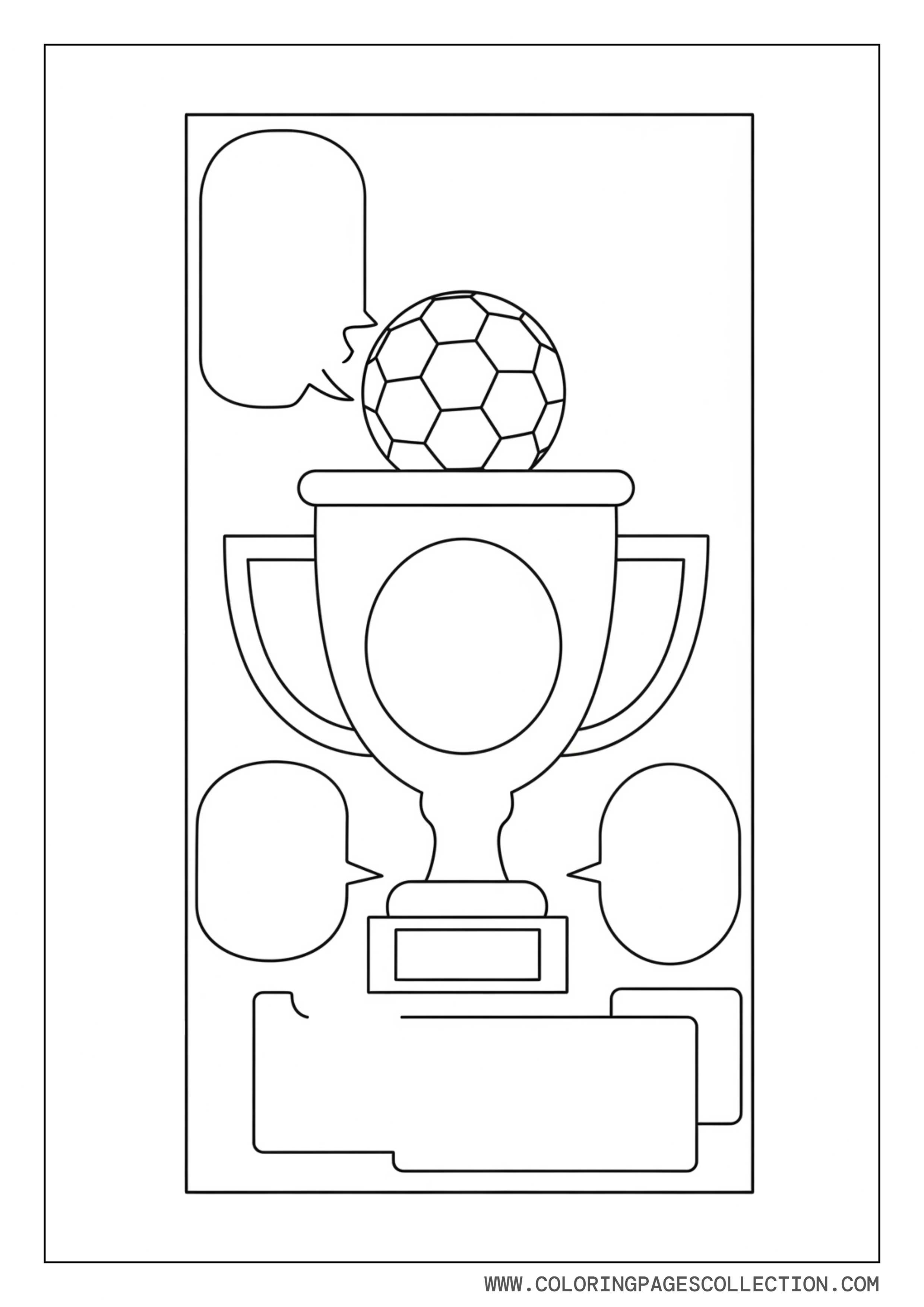 Soccer Trophy Coloring Page
