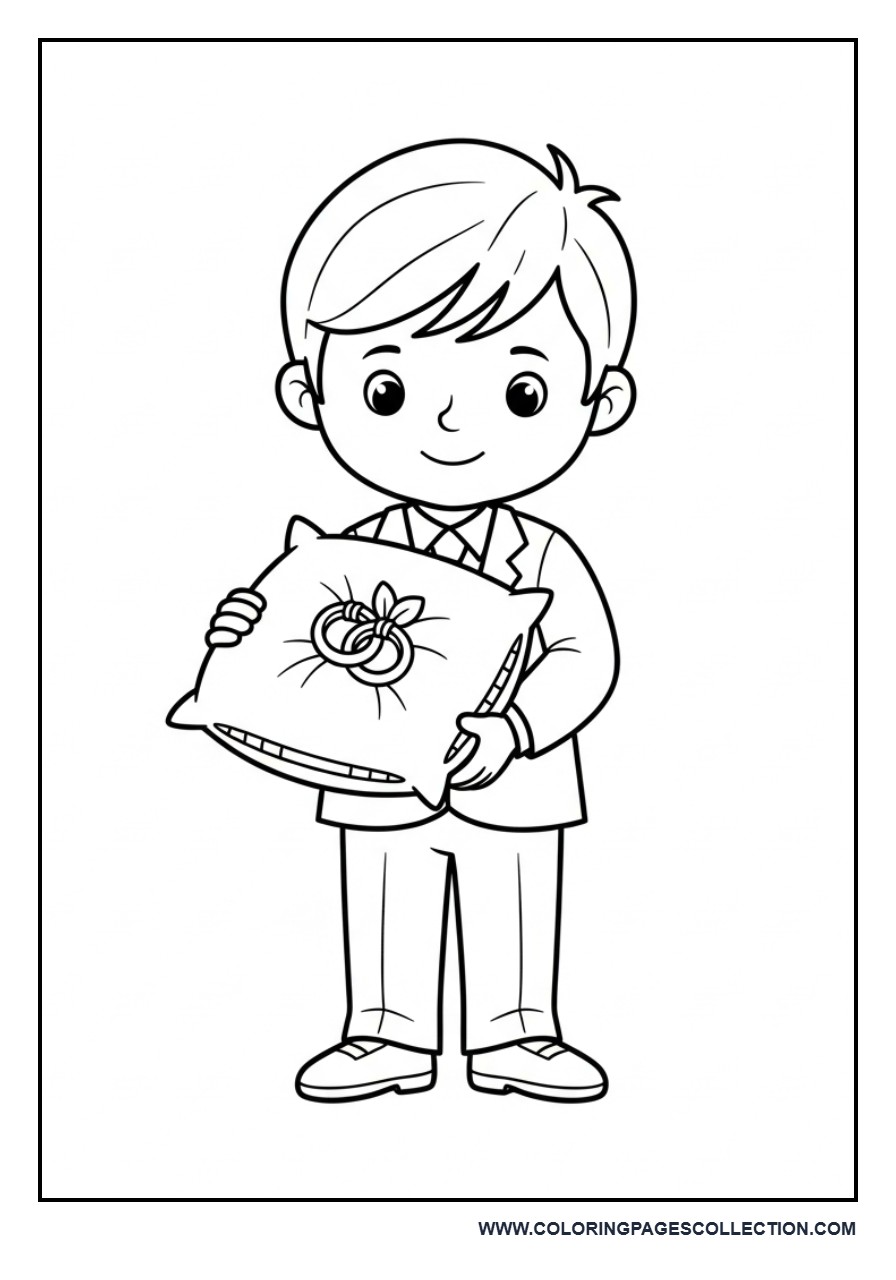 Ring Bearer Coloring Page