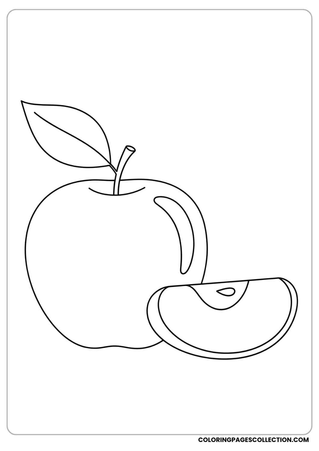 whole apple with slice beside it