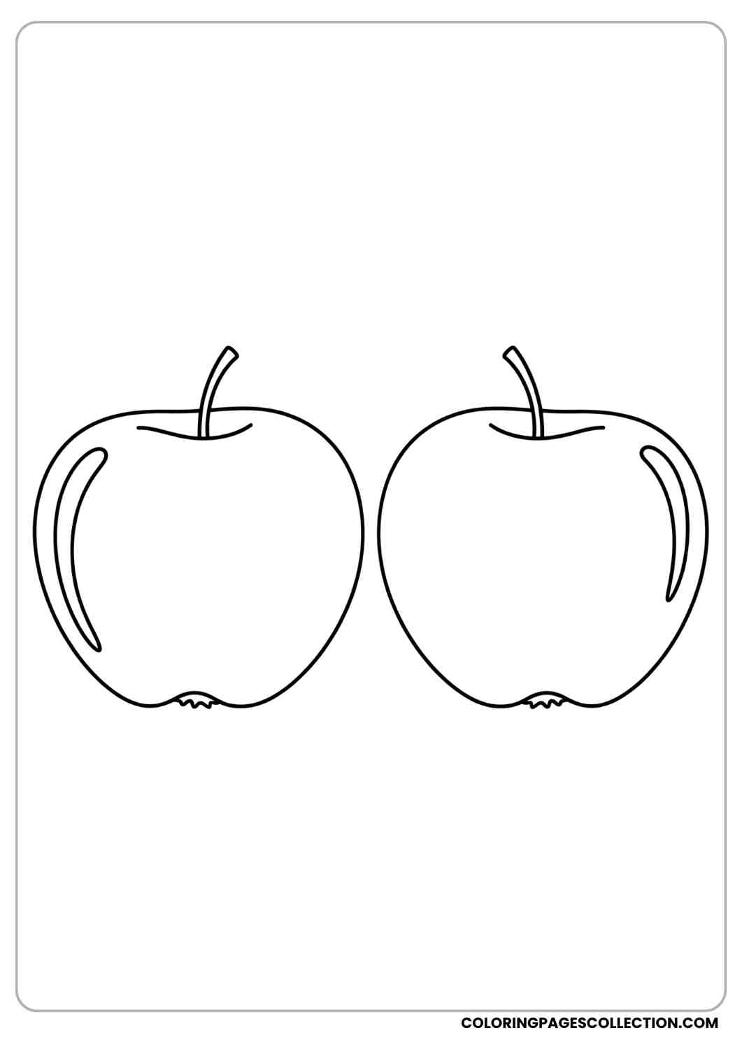 two whole apples side by side