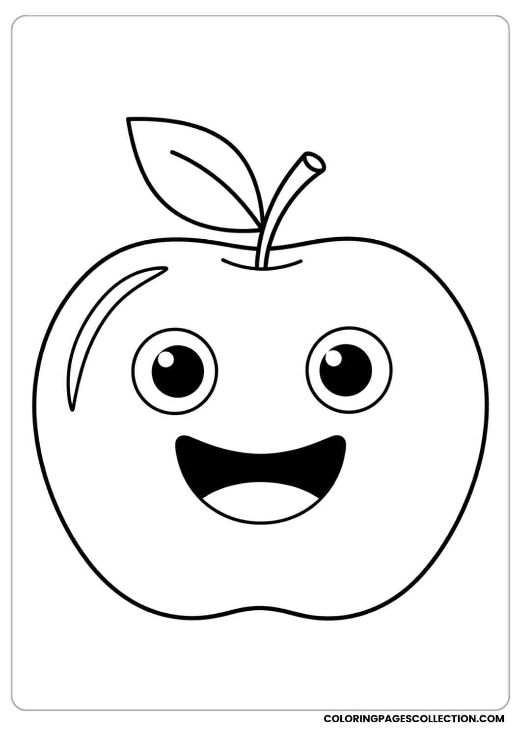 happy apple with heart-shaped sunglasses