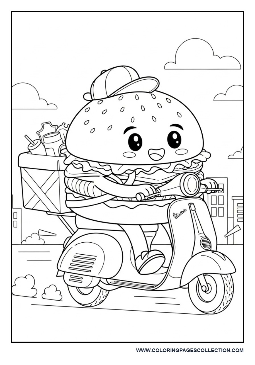 Burger Delivery Scene