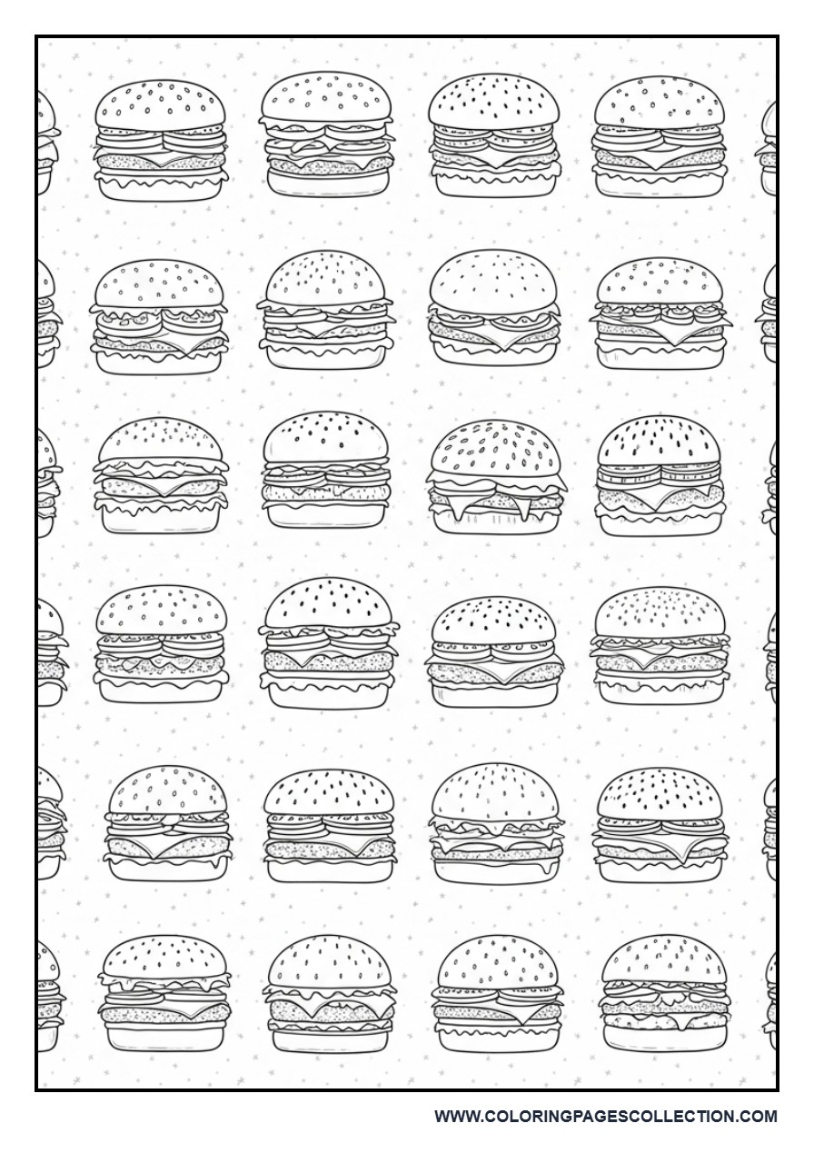 Burger Doodle Page